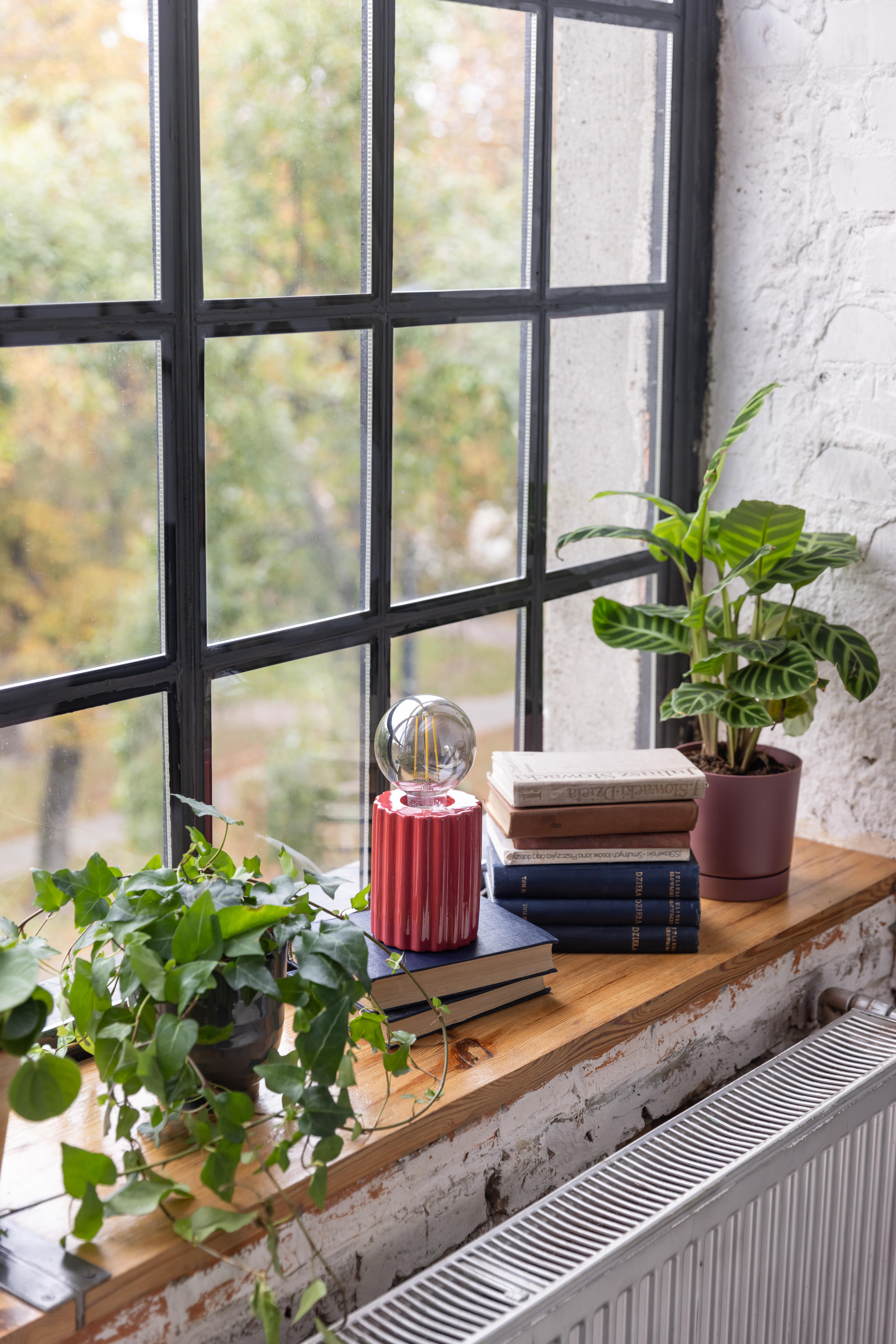 Lampa stołowa Tyamo bordowa E27 Inspire - 5