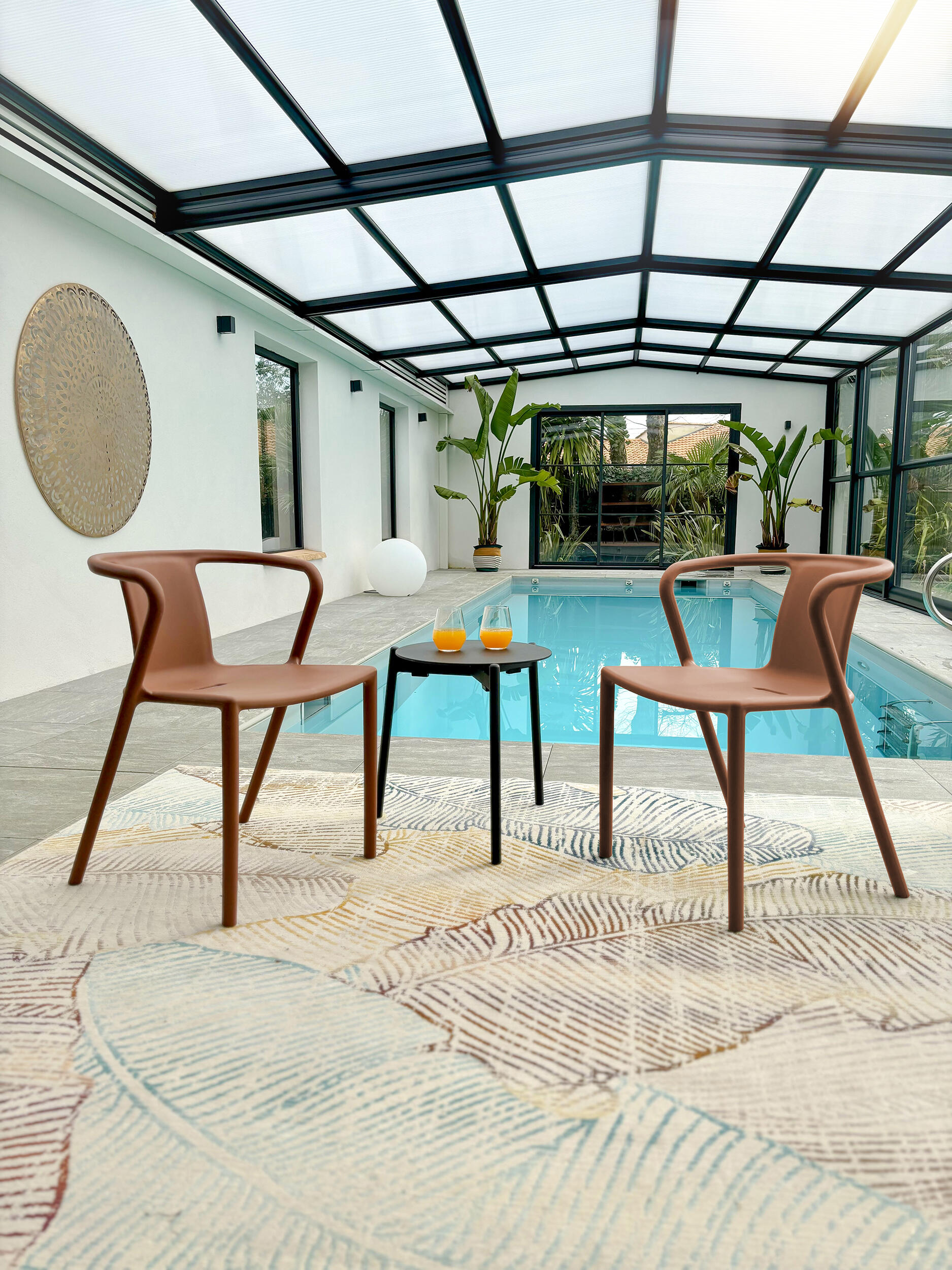 Fauteuil Diego en Plastique Terracotta