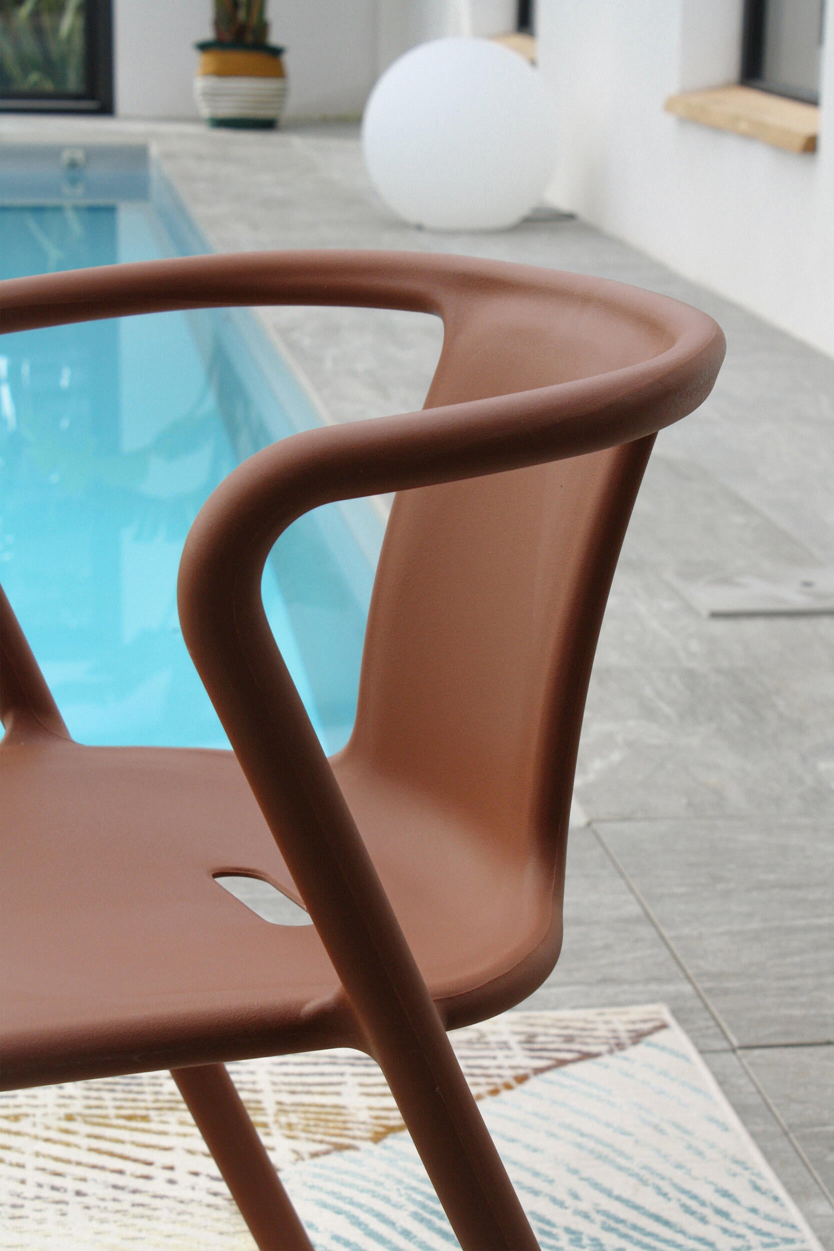 Fauteuil en résine terracotta Diego DCB GARDEN - 11