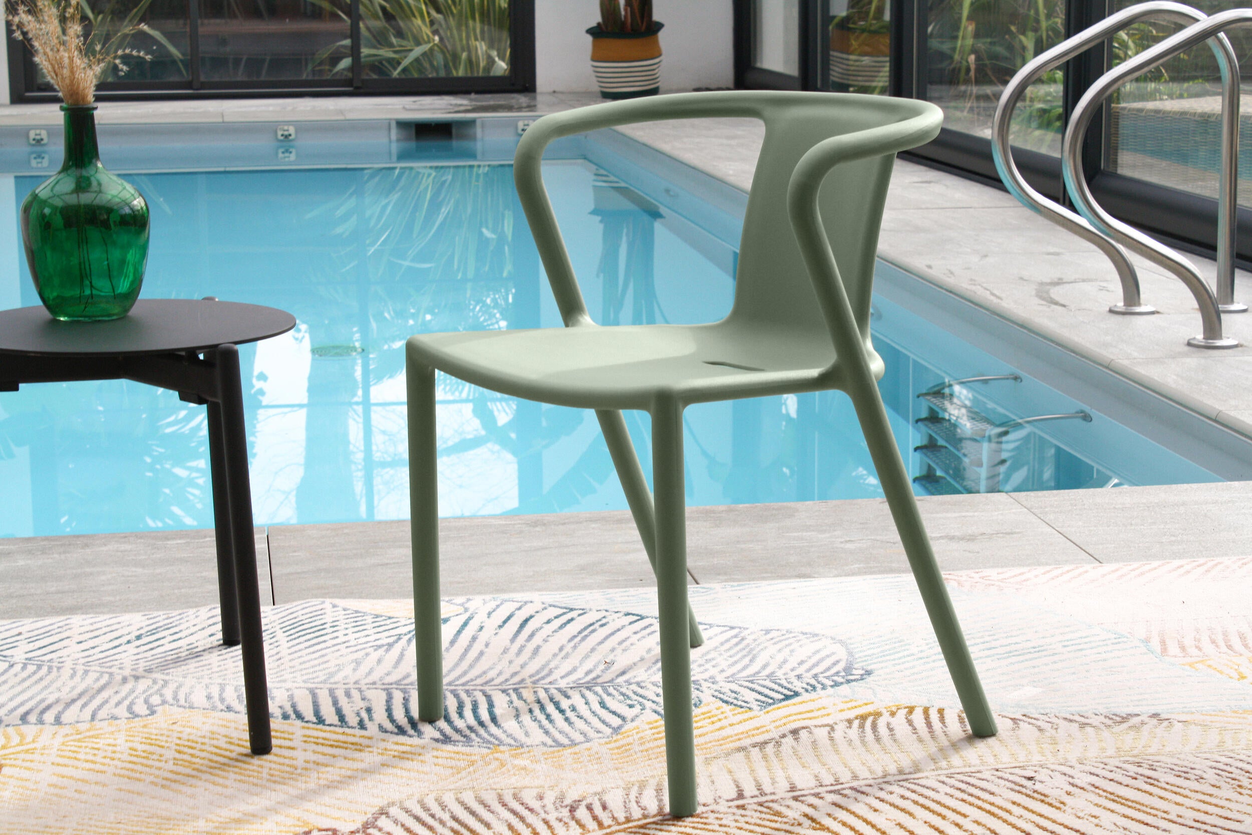 Fauteuil en résine vert olive Diego DCB GARDEN - 7