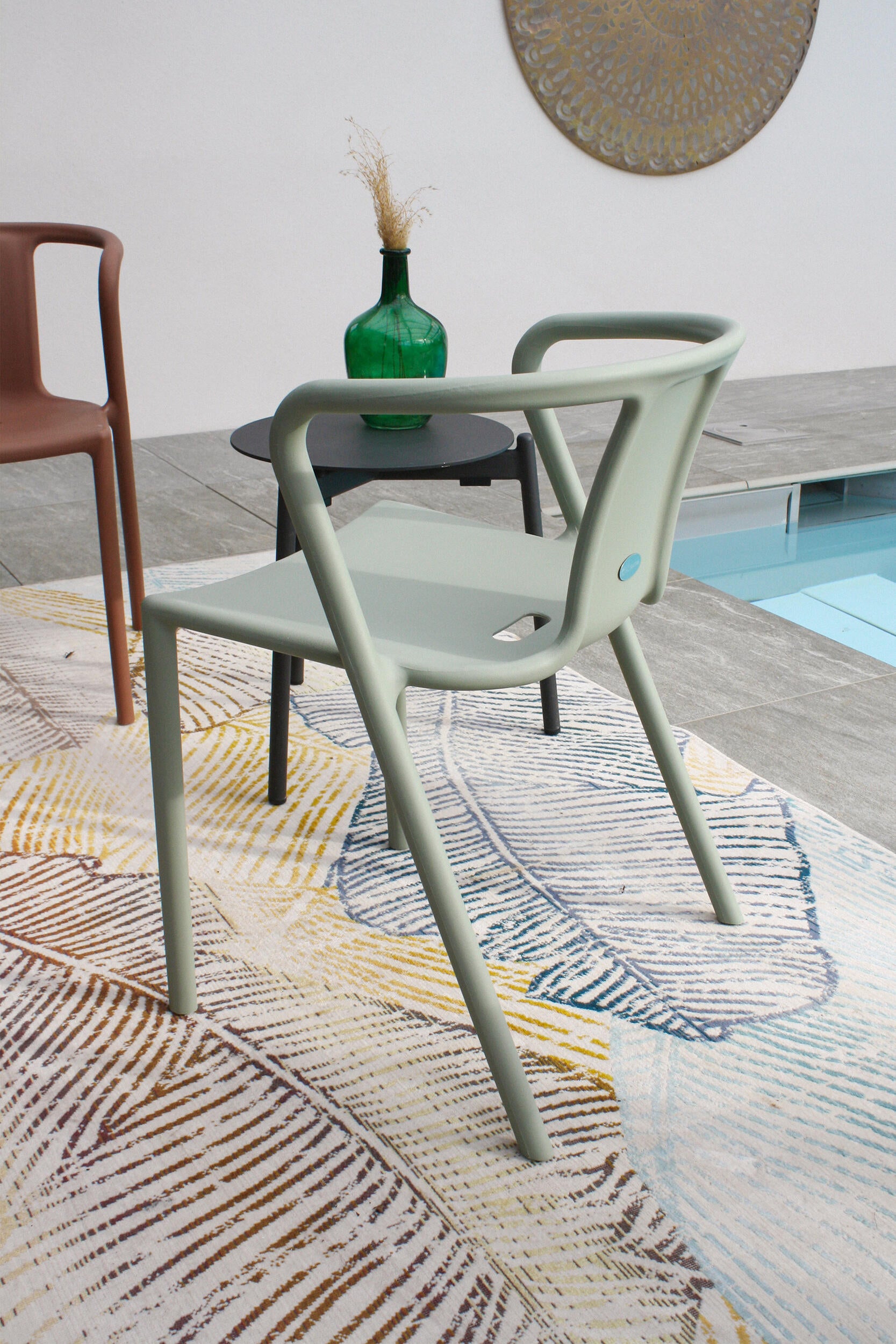 Fauteuil en résine vert olive Diego DCB GARDEN - 6