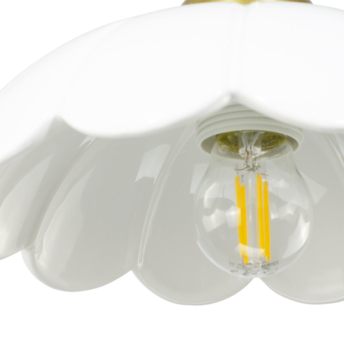 Suspension Claris céramique, blanc, Diam.23 cm, E27 - 4