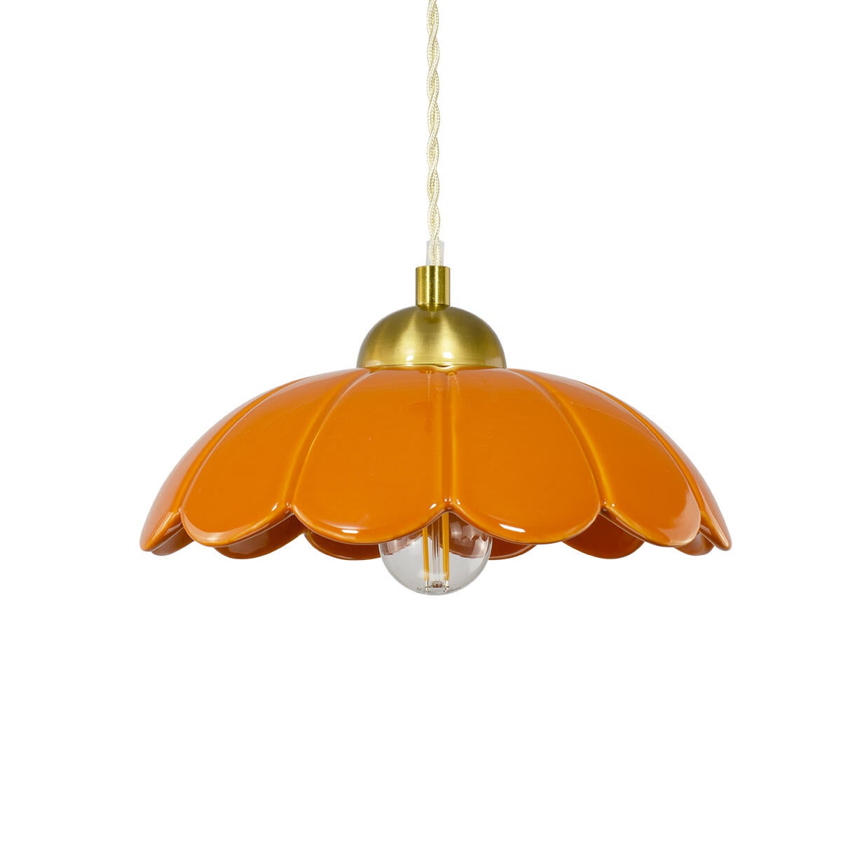 Suspension Claris céramique, orange, Diam.23 cm, E27 - 5