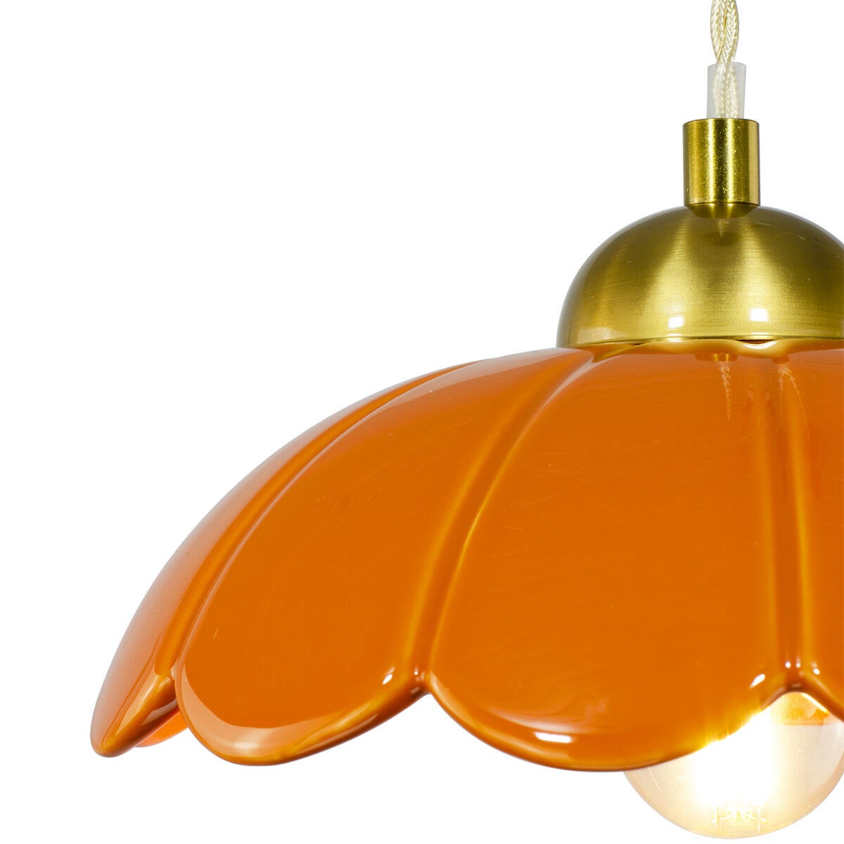 Suspension Claris céramique, orange, Diam.23 cm, E27 - 7