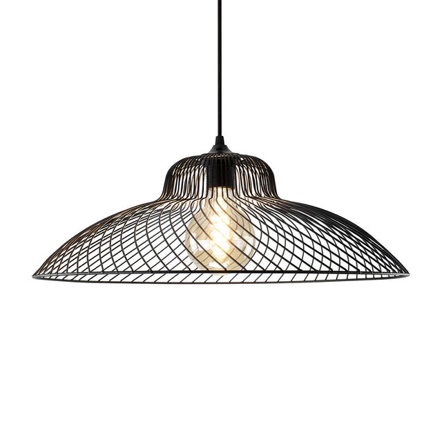 Suspension Simars acier, noir, Diam.50 cm, E27