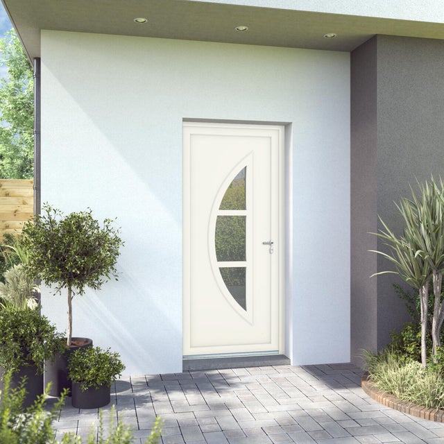 Porte d'entrée pvc vitrée sur-mesure Garance
