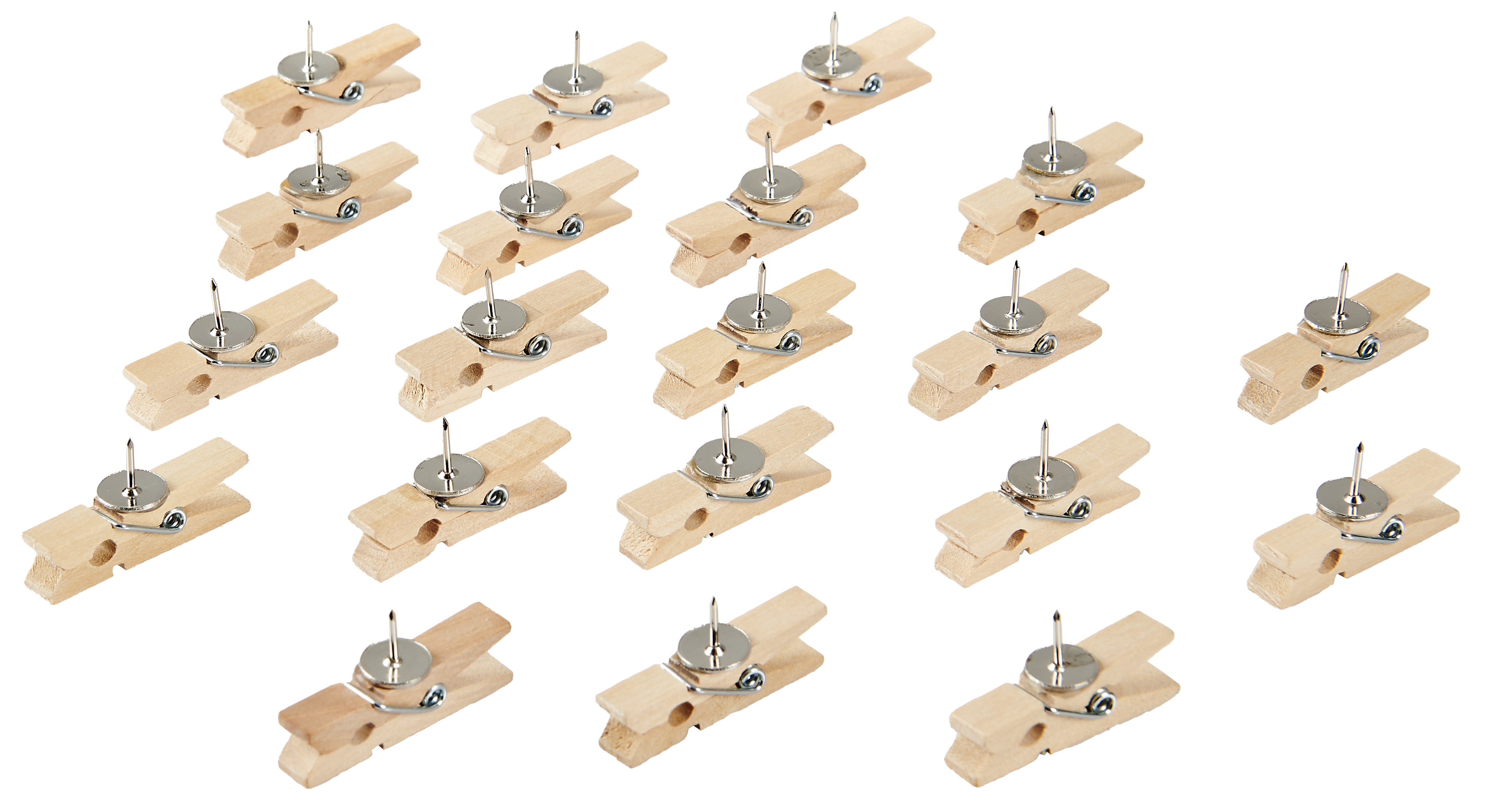 Pinezki z klamerkami do tablicy korkowej 20 szt.