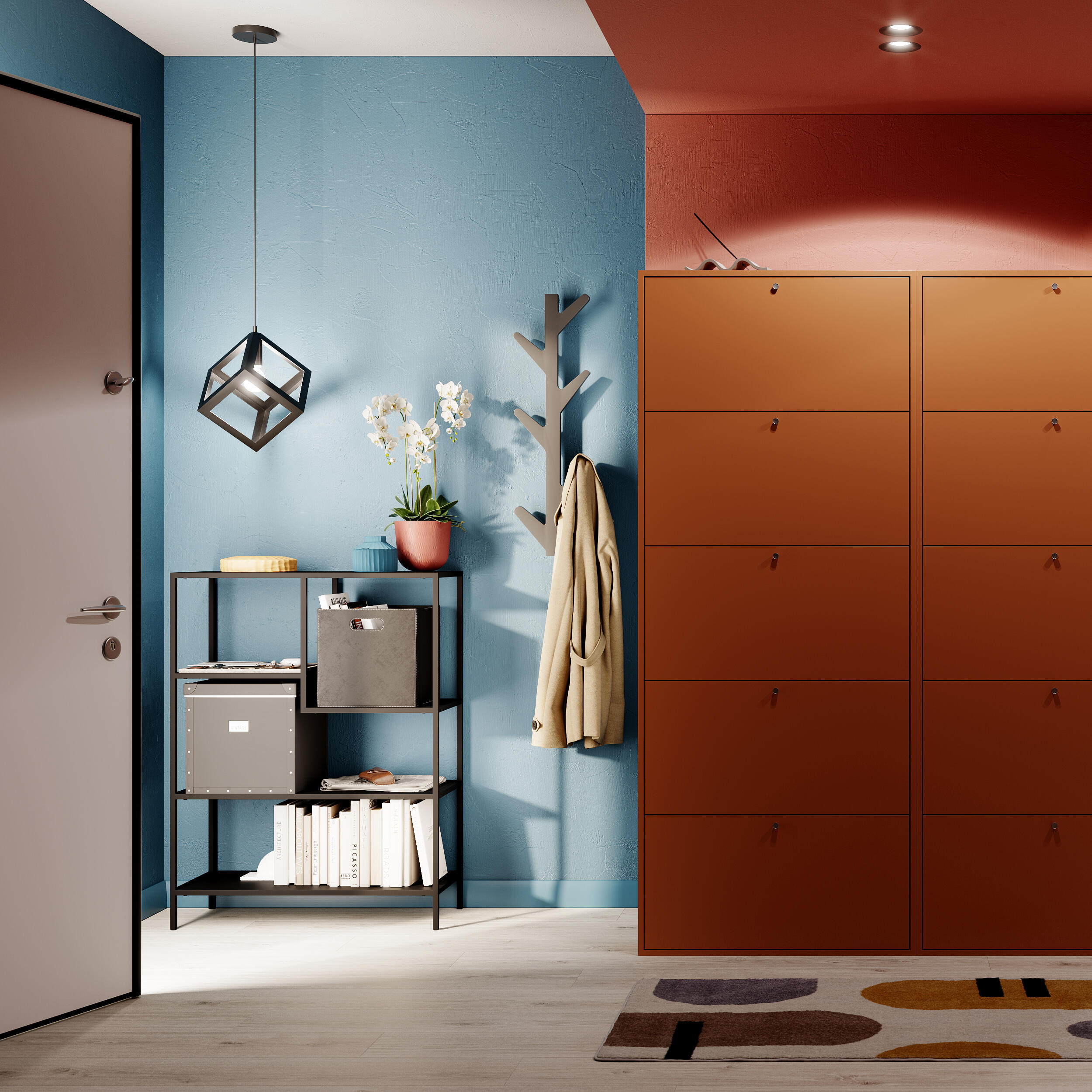 Pittura per interni per parete e soffitto super lavabile, LUXENS monomano blu fjord 1 opaco, 2.5 L - 5