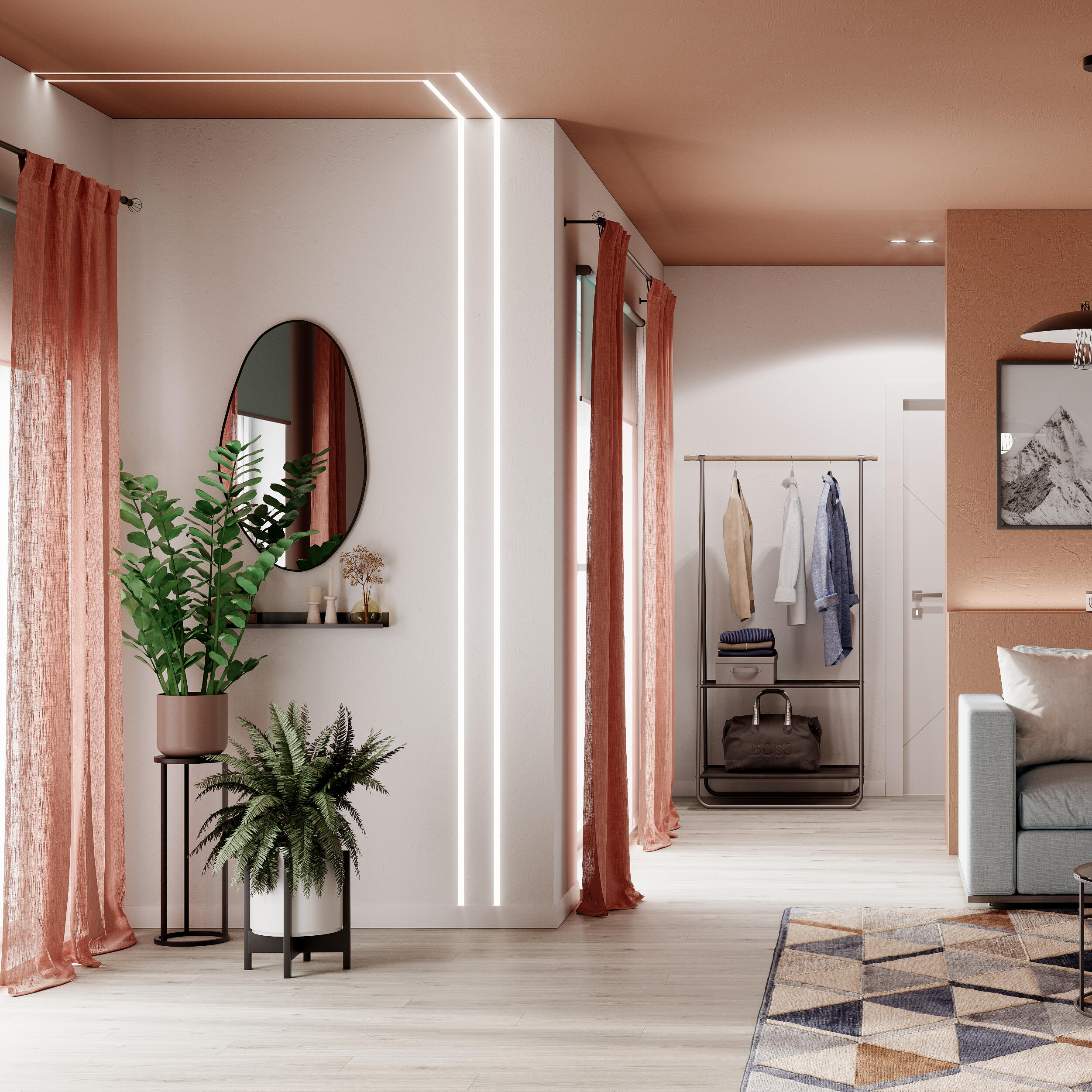 Espelho Dali 50x85cm preto Inspire - 6