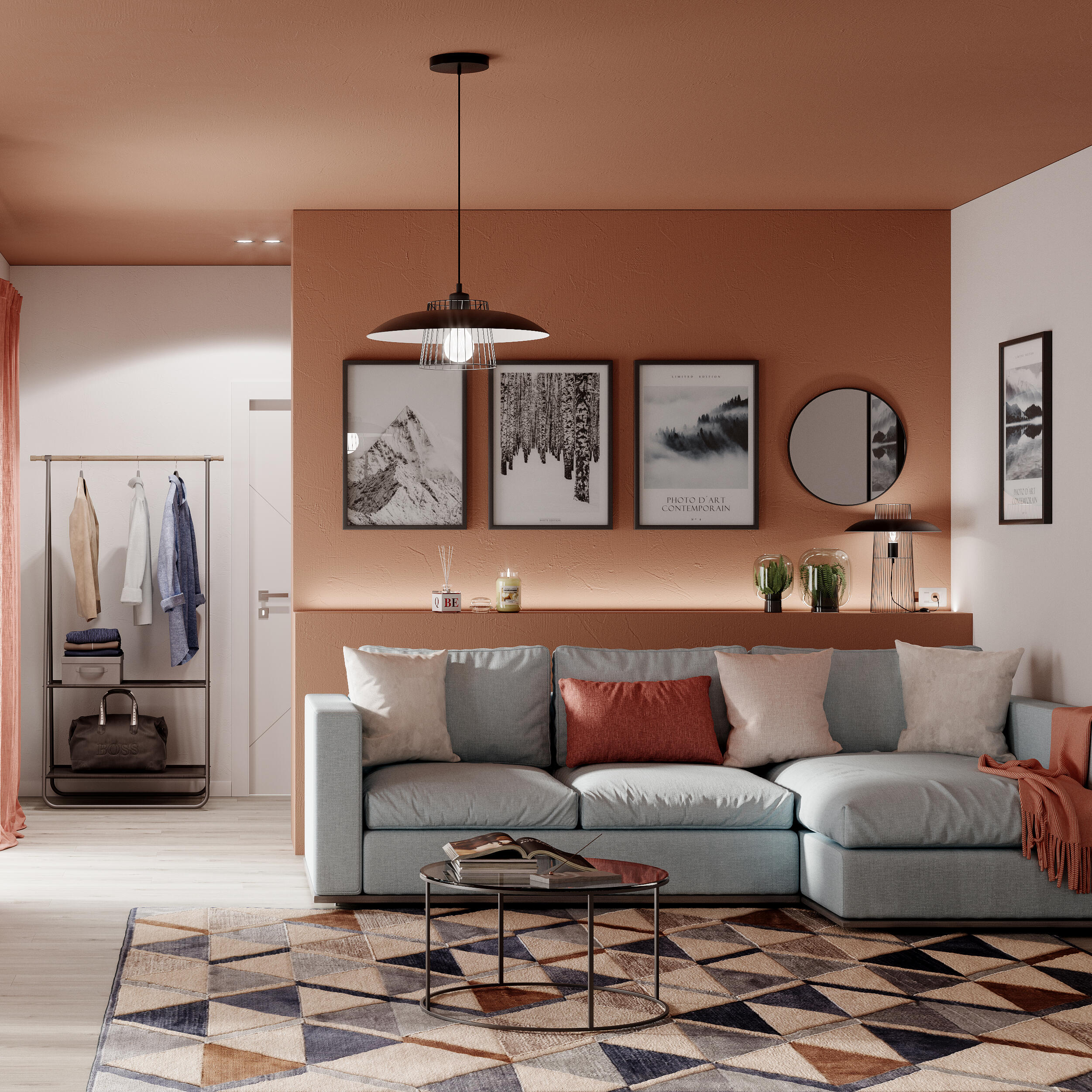 Pittura per interni per parete e soffitto lavabile, LUXENS Biobased arancio cotta 4 opaco, 2.5 L - 5