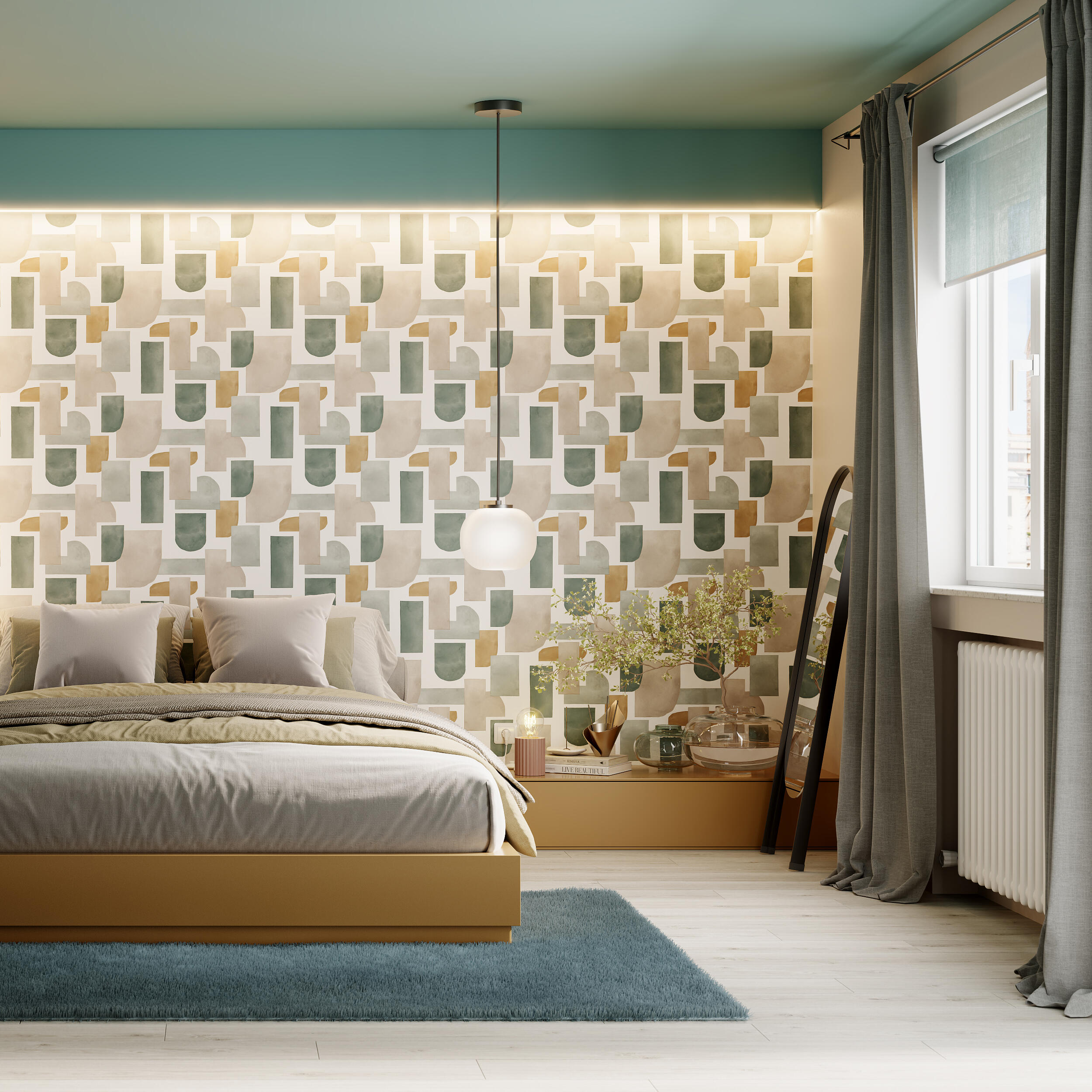 Pittura per interni per parete e soffitto lavabile, LUXENS Opaca beige trench 6 opaco, 4 L - 6