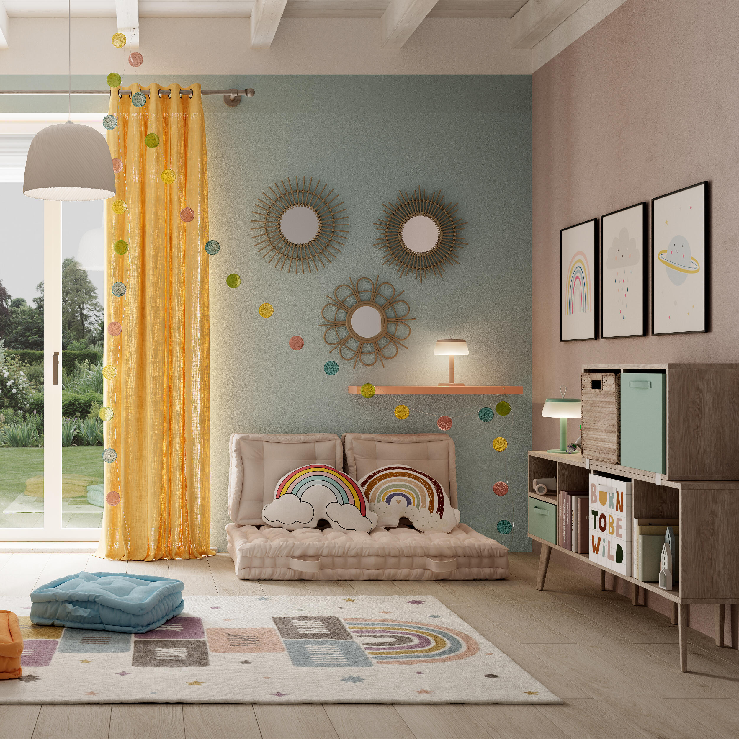 Tenda INSPIRE Suzan jane 4 giallo, occhiello 140x280 cm - 7