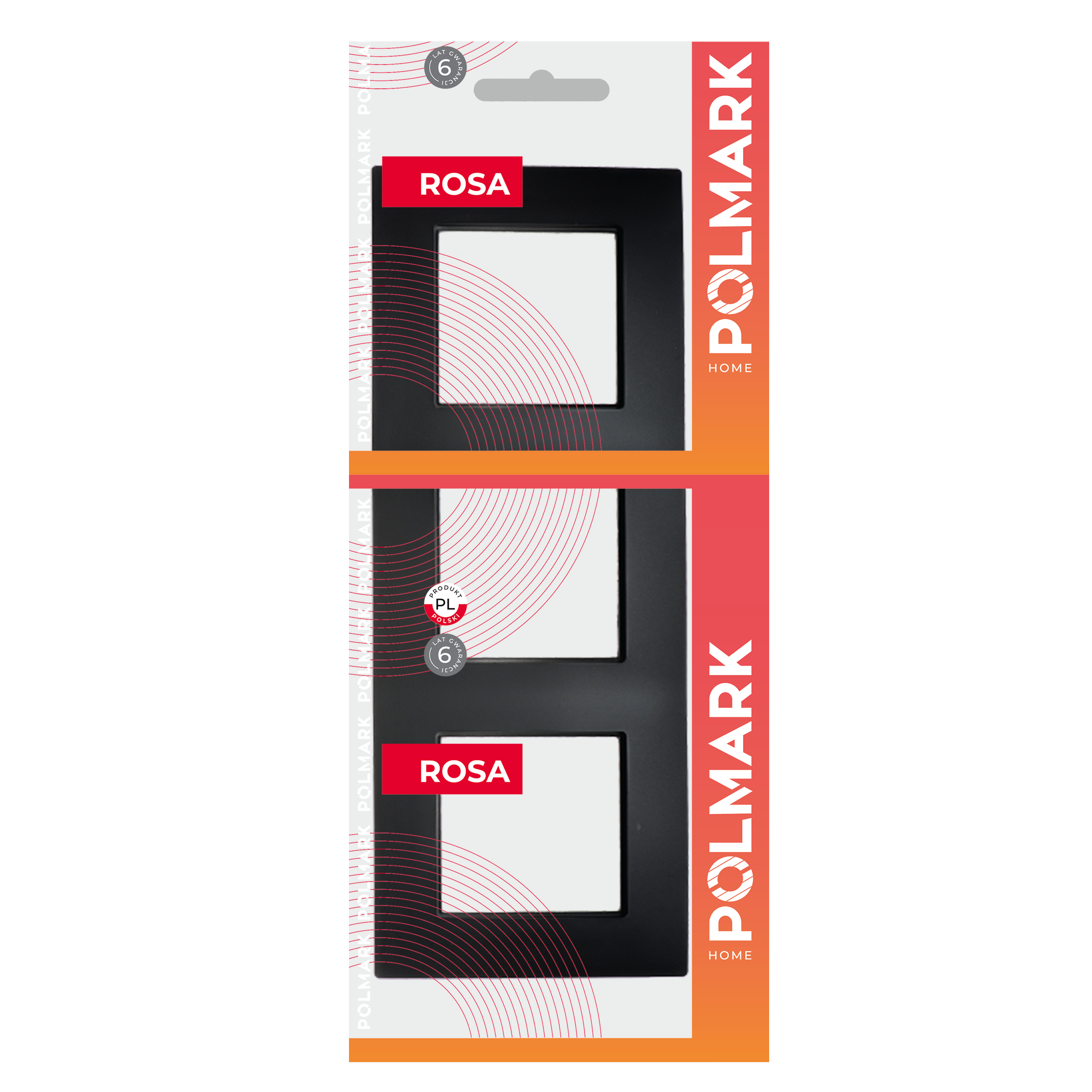 Ramka potrójna ROSA Czarny POLMARK - 16