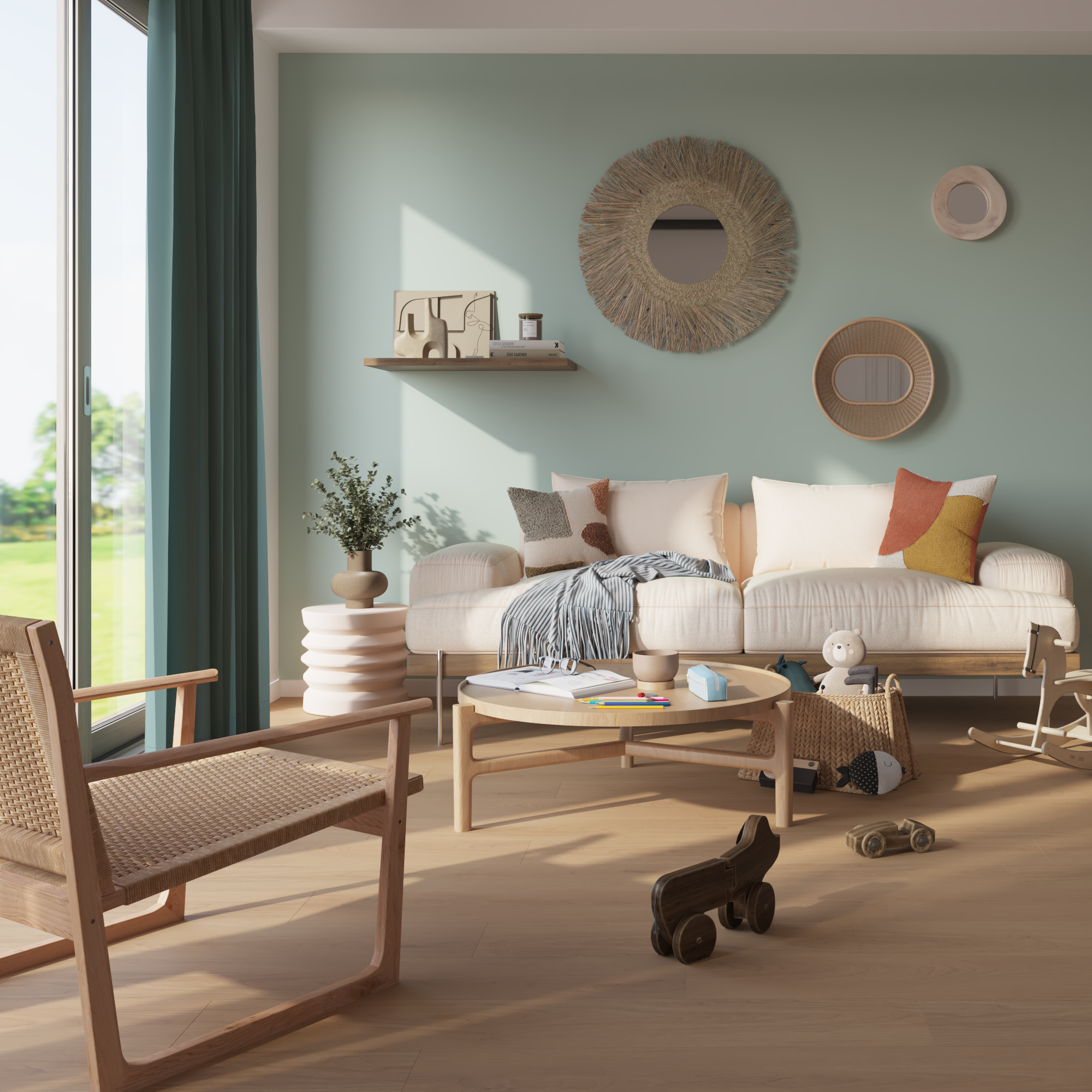 Lame PVC clipsable forte ARTENS Olea, effet bois naturel - 2