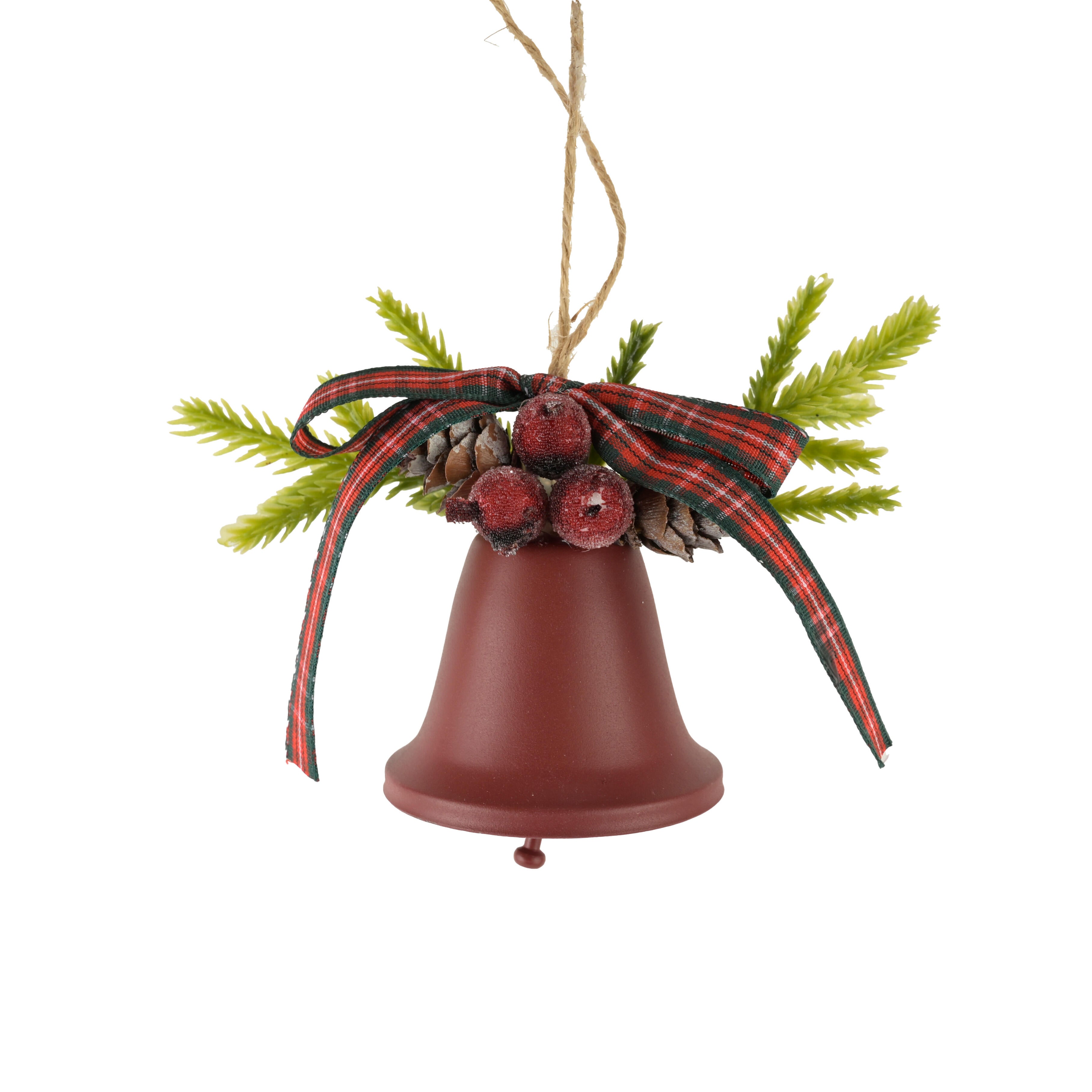 Adorno colgante de navidad campana 4x10x7 cm - 3