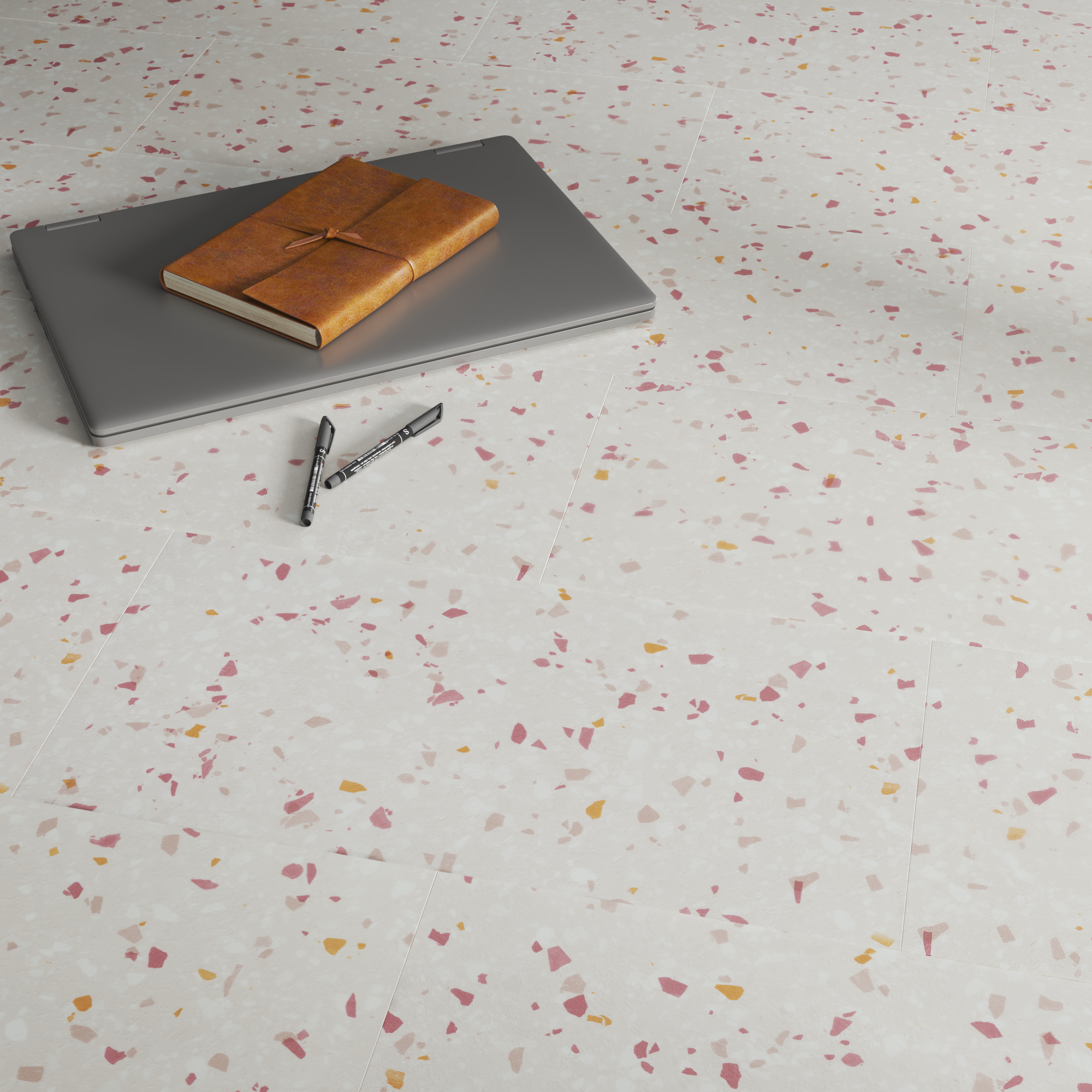 Dalle adhésive medio ARTENS zephira, effet pierre Terrazzo - 4