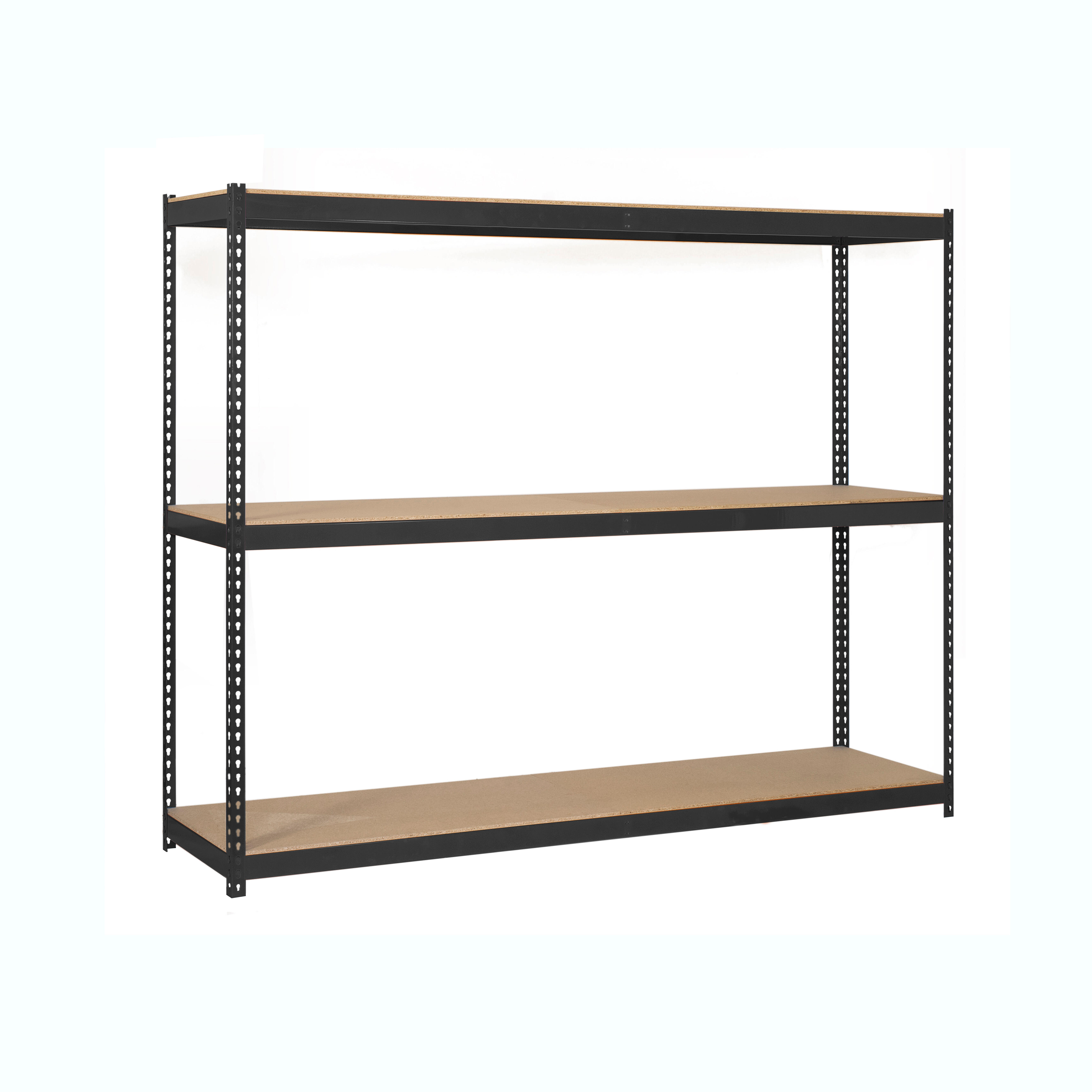Estantería metálica en kit sin tornillos de metal de 200x210x45 cm 3b 500kg/balda antracita/madera