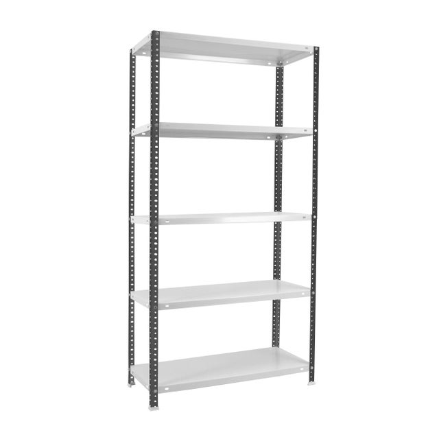 Estantería metálica en kit de metal de 200x100x40 cm 5B 100kg/balda antracita/blanco