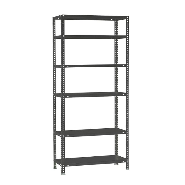 Estantería metálica en kit de metal de 200x90x40 cm 6B 100kg/balda antracita