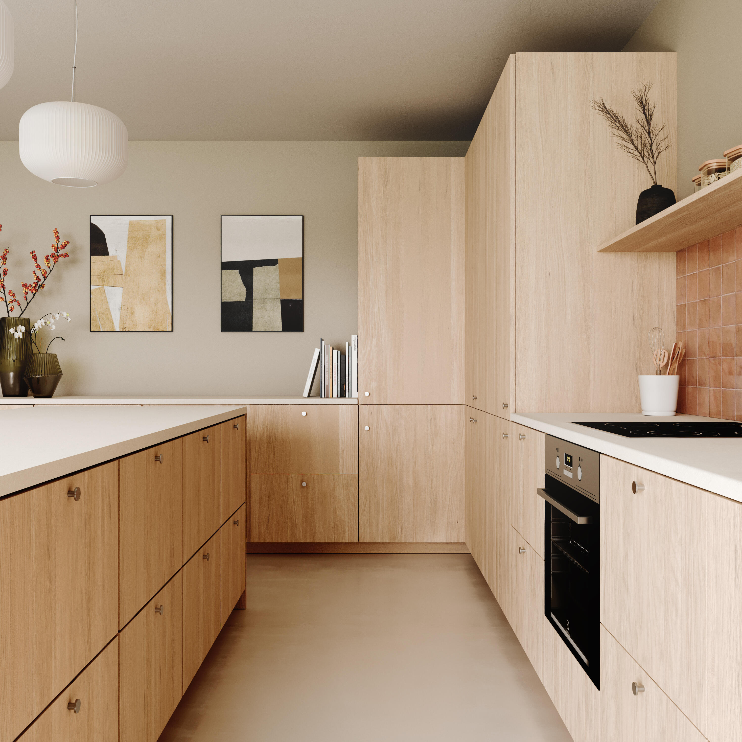 Porta de cozinha Delinia Hudson 30x77  carvalho claro - 17