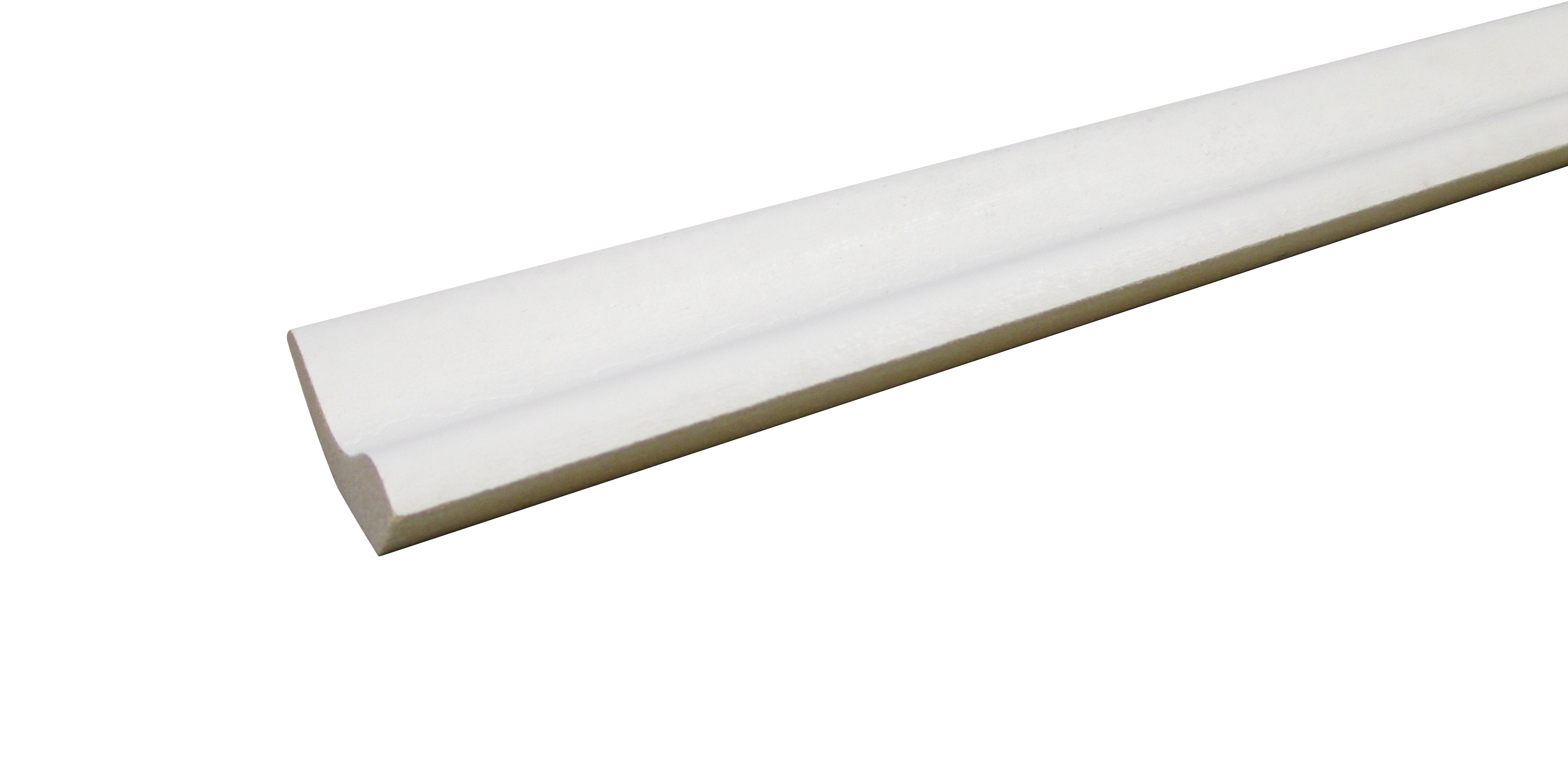 Corniche médium (MDF) moderne tronquée blanc, 17 x 17 mm, L. 2.44 m - 2