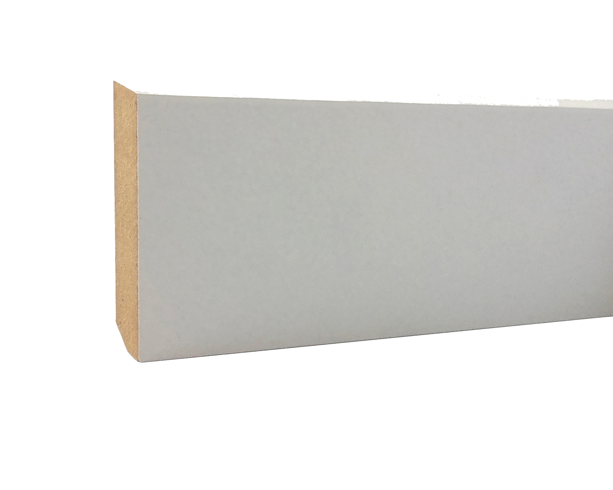 Plinthe médium (MDF) arrondie prépeint blanc, 9 x 98 mm, L.2.44 m - 5