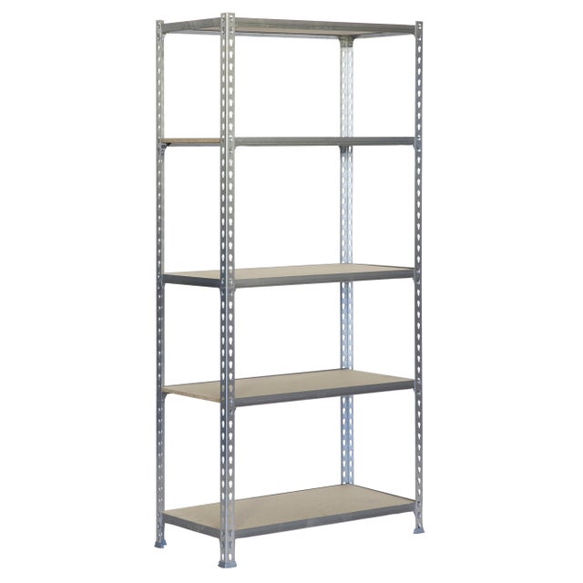 Estantería metálica, 180x80x40 cm, 5 Baldas, 150kg/balda, Galvanizado, SimonRack