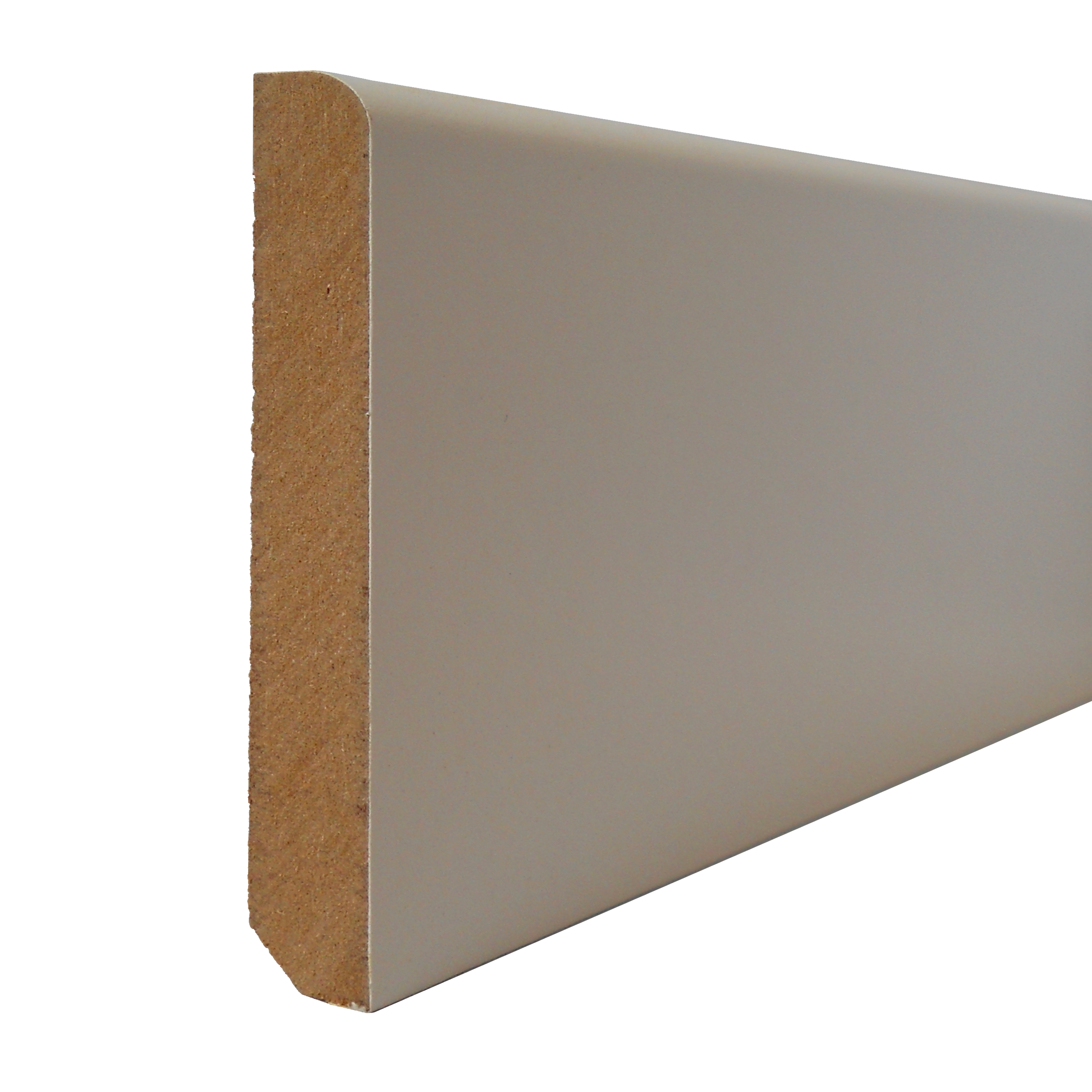 Plinthe MDF revêtu papier blanc arrondie, 5 x 1 cm , L.2.4 m - 3
