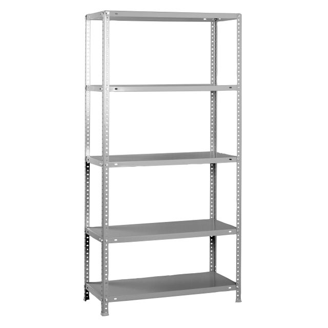 Estantería metálica, 180x80x40 cm, 5 Baldas, 75kg/balda, Galvanizado, SimonRack