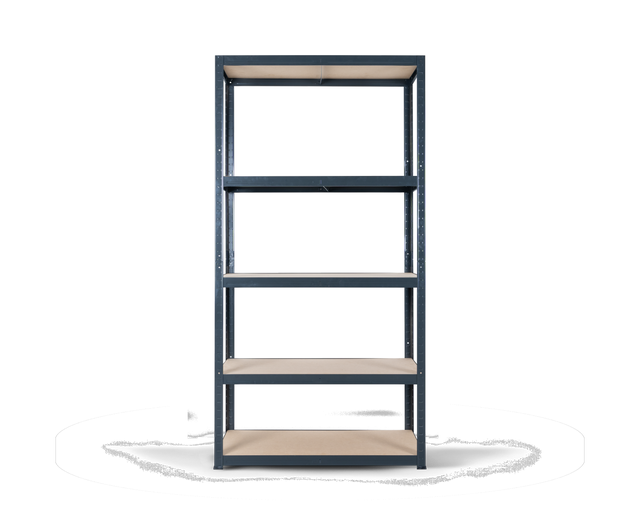 Etagère acier noir époxy AVASCO atlas noir, 875 kg, 5T, l.90 x H.176 x P.40 cm