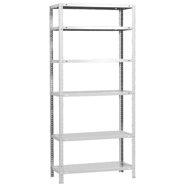 Estantería metálica en kit de metal de 200x100x30 cm 6B 75kg/balda