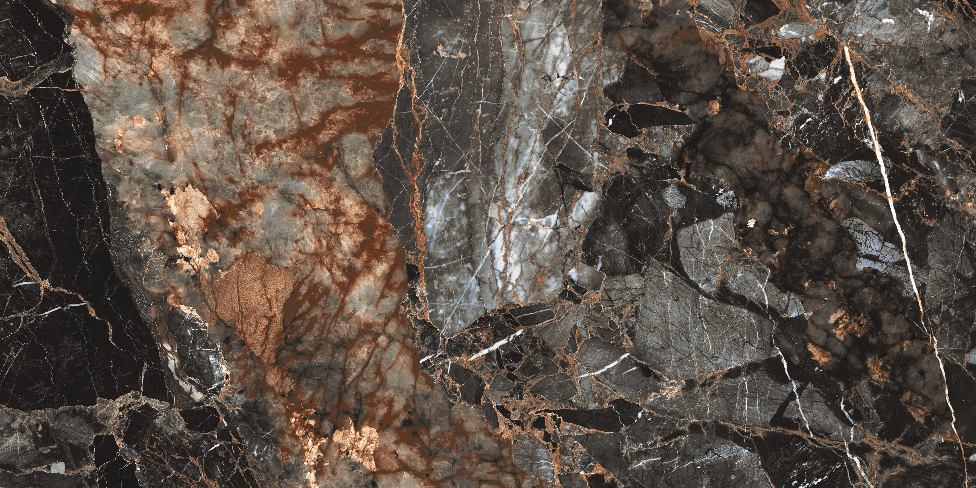 Gres szkliwiony Naica Black Mat 60x120 Keros