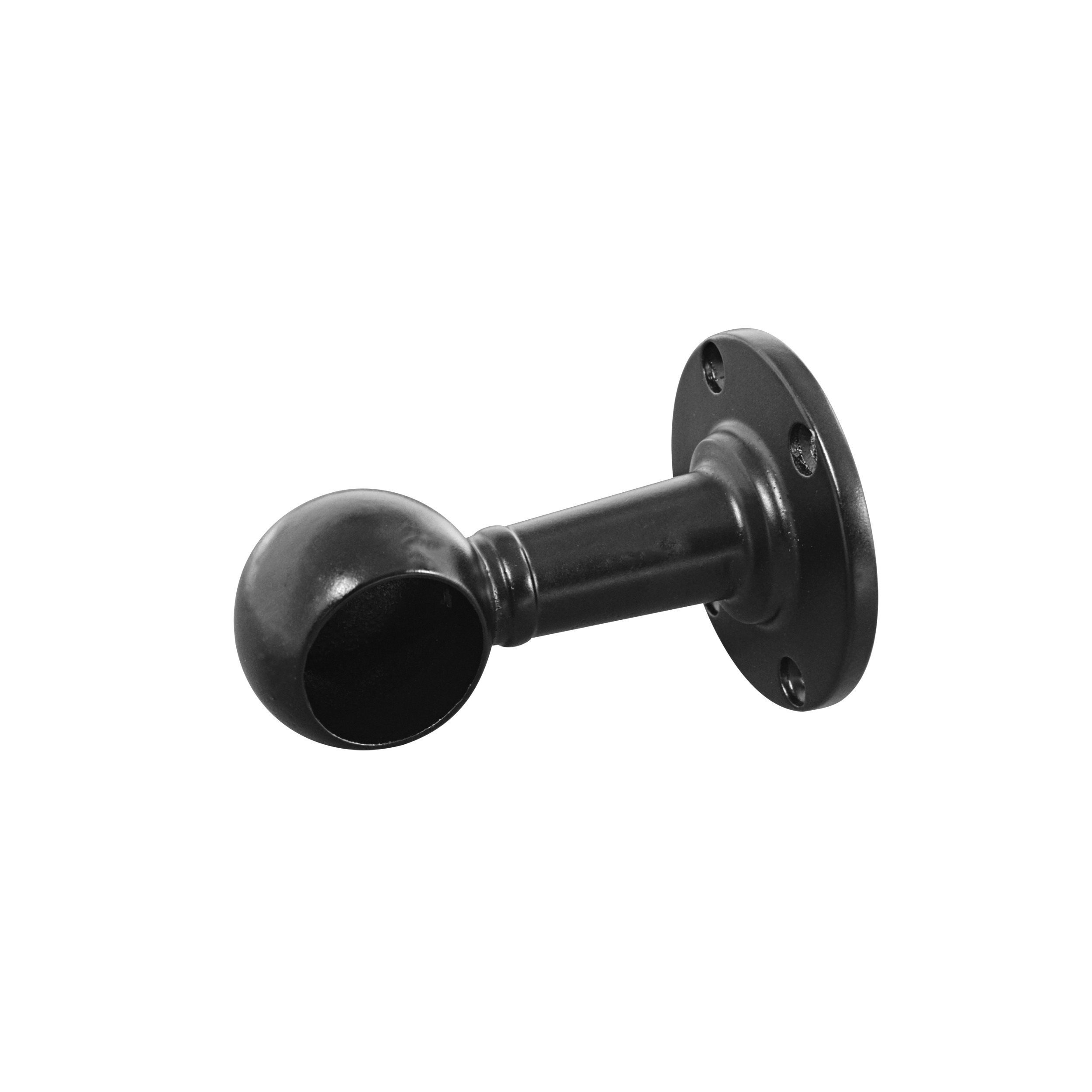 Uchwyt dystansowy końcowy do drążka do szafy Tris Black śr. 25 mm czarny