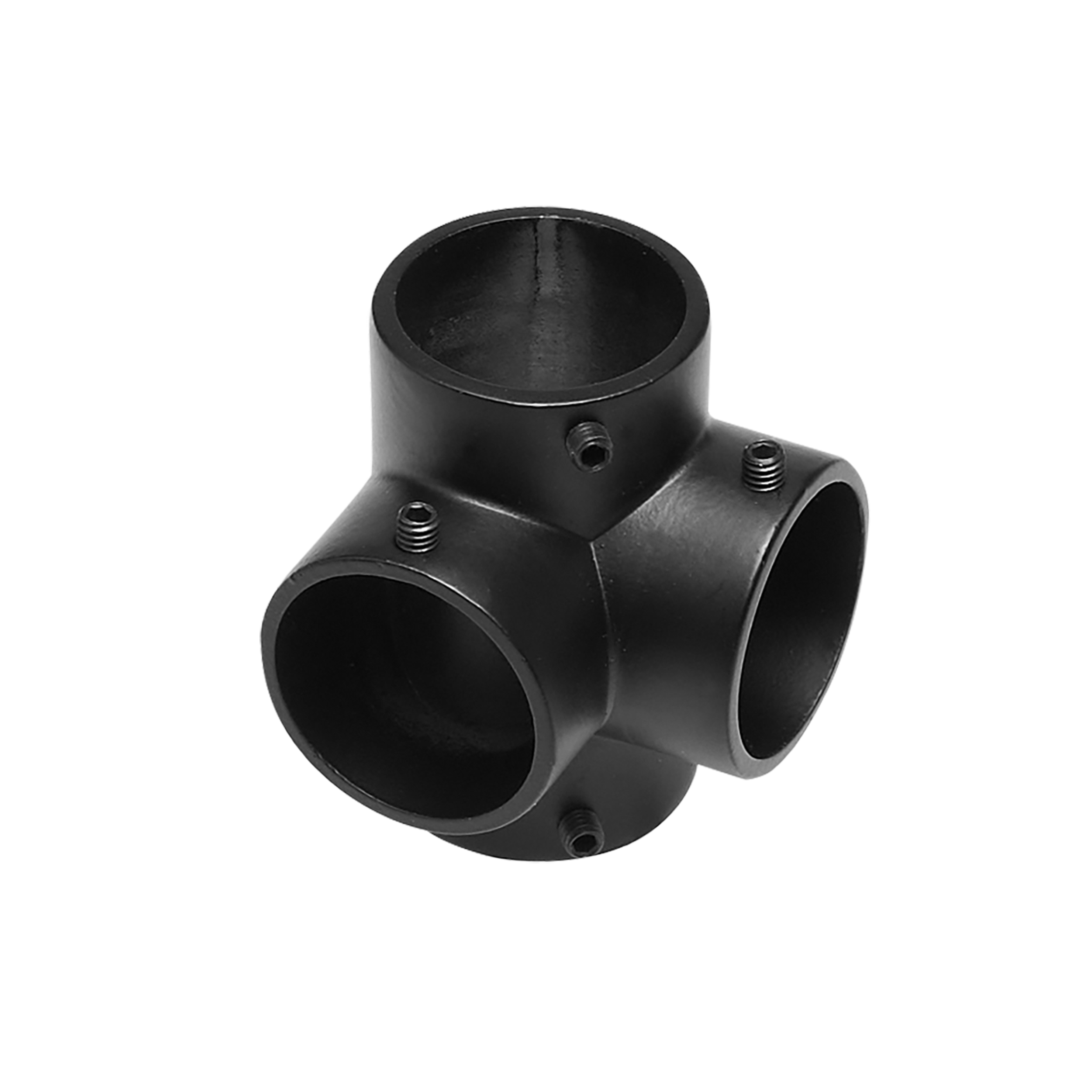 Narożnik czterokierunkowy 90 stopni do drążka szafy Tris Black śr. 25 mm czarny Q25