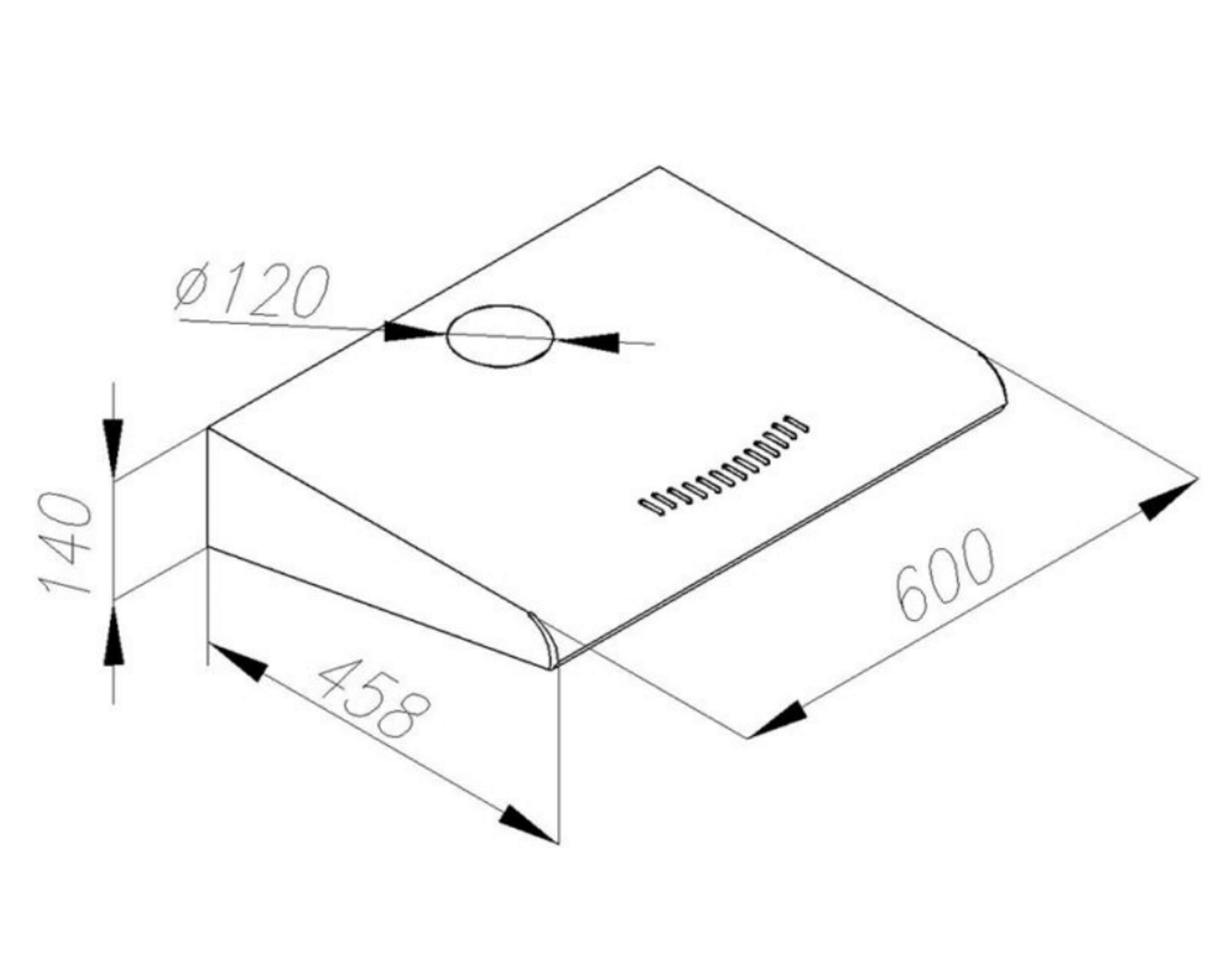 Okap podszafkowy ZRC IX 60 cm Ciarko - 3