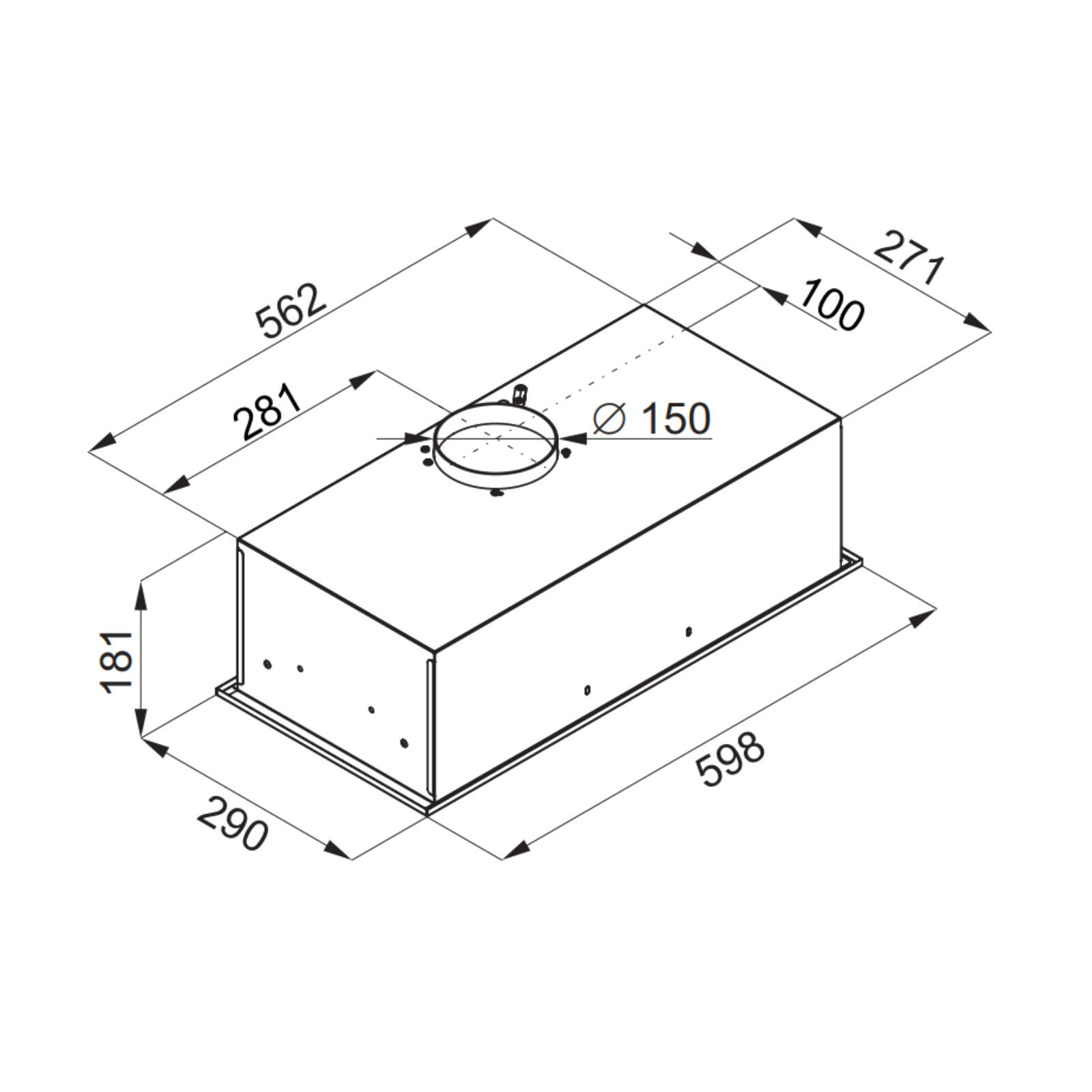 Okap podszafkowy SL-BOX Glass BL 60 cm Ciarko - 7
