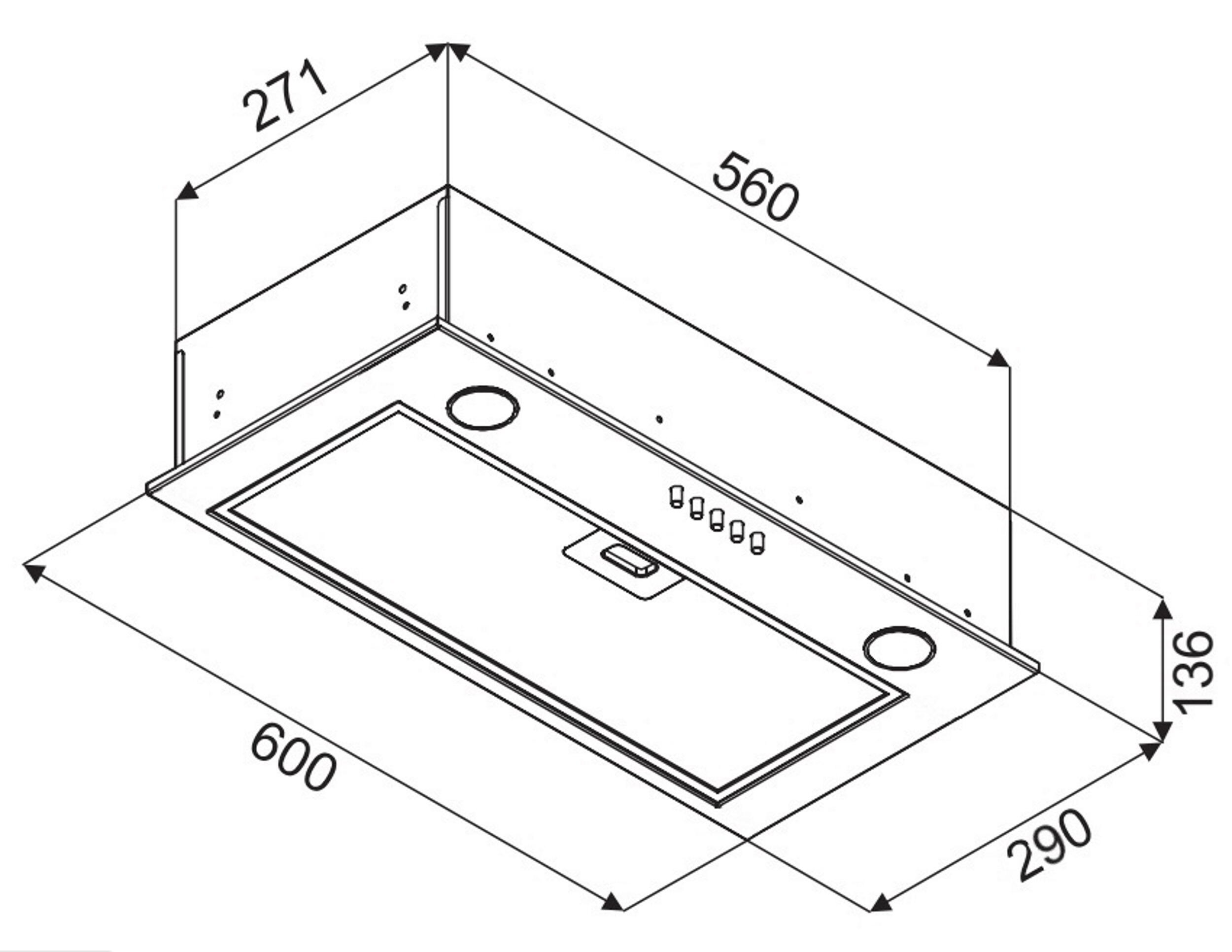 Okap podszafkowy SL-BOX 60 cm Ciarko - 5