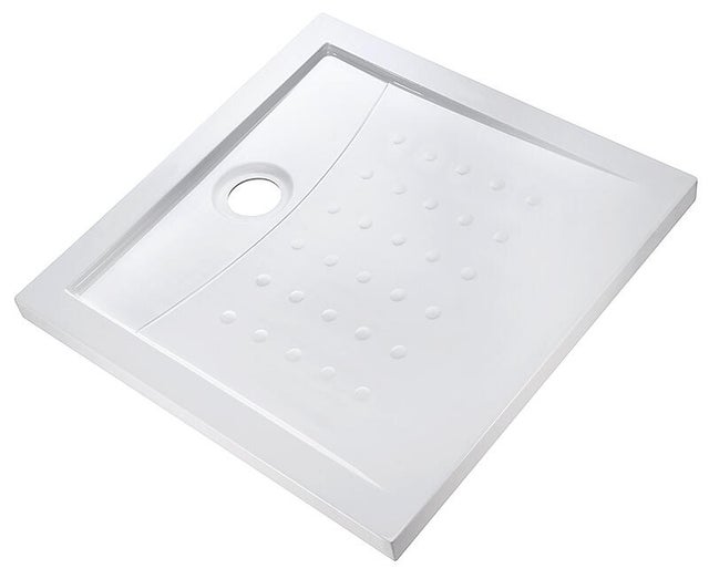 Plato de ducha acrílico Cropley Cuadrado 5x80x80 cm blanco