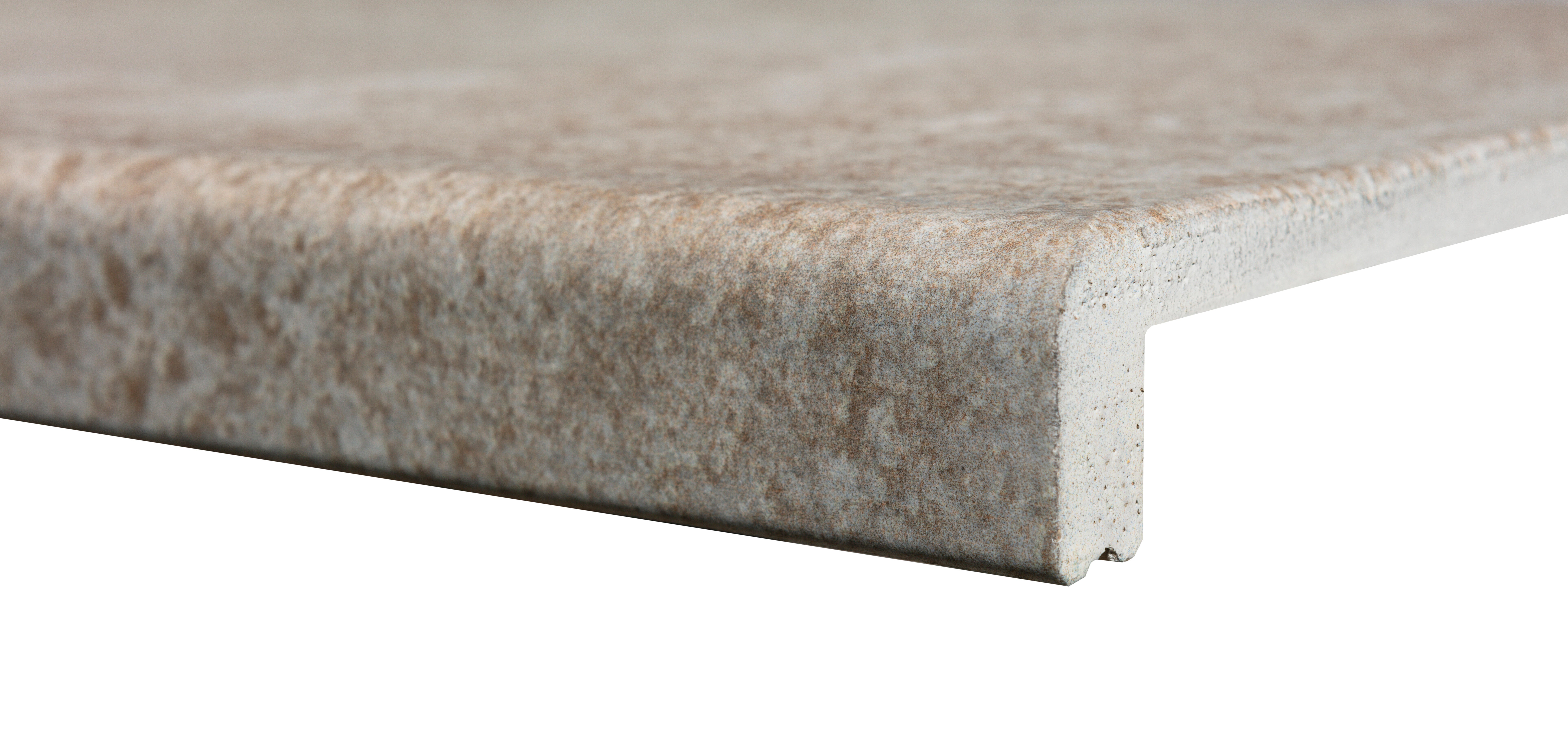 Peldaño gres porcelánico ibor efecto piedra beige 60x32cm espesor 9mm