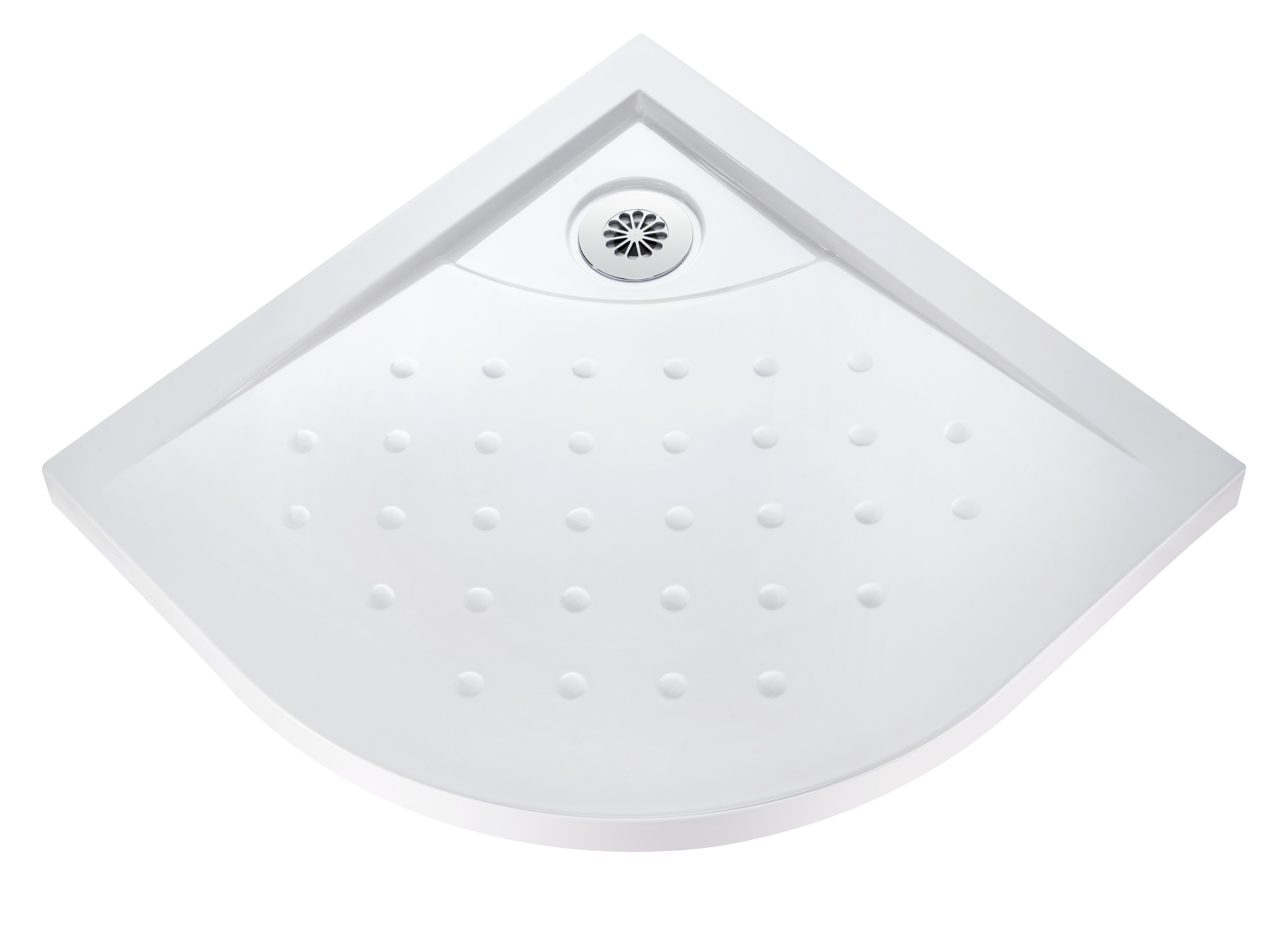 Plato de ducha acrílico cropley curvo 5x80x80 cm blanco