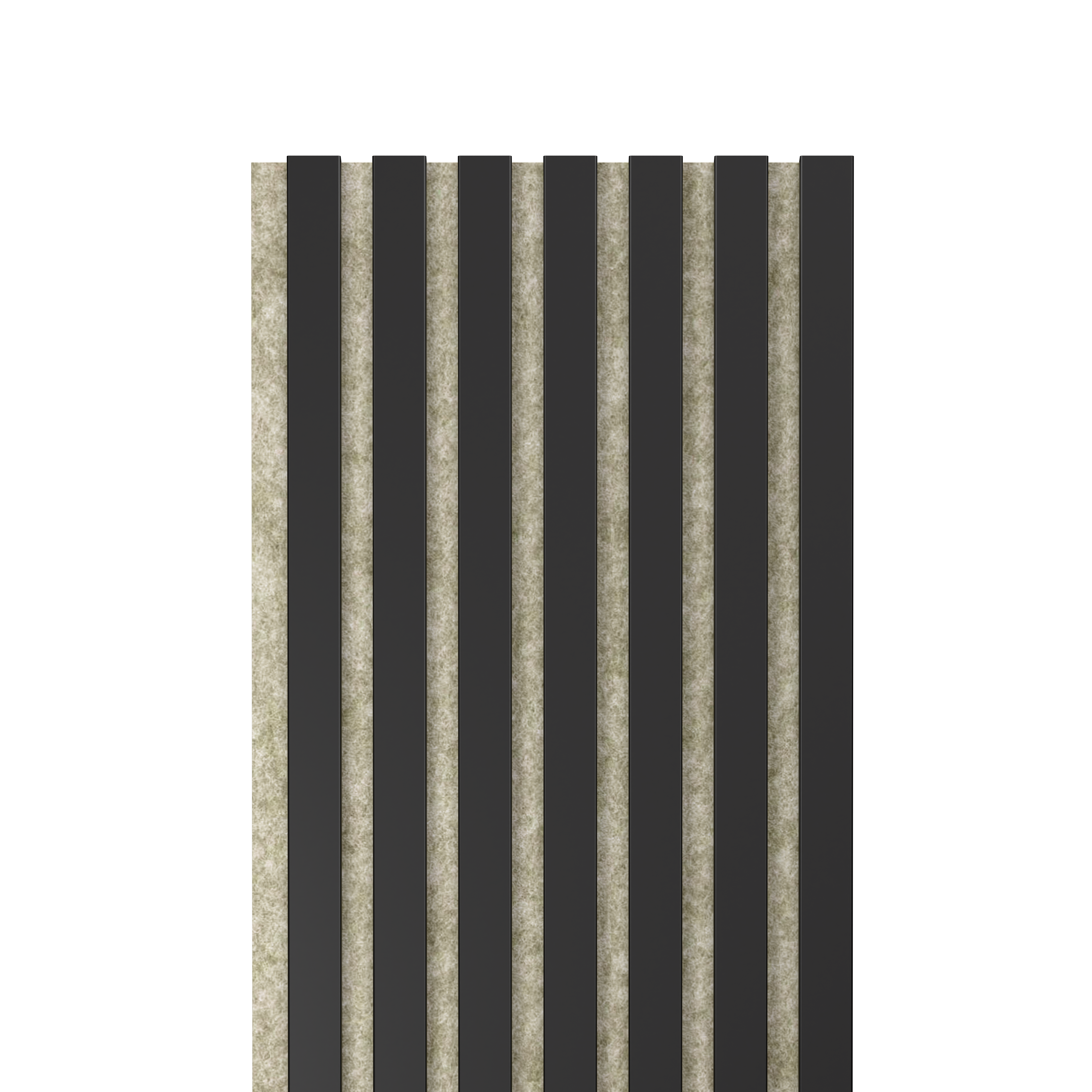 Panele ścienne 3D Lamel na beżowym filcu 265x30 cm Czarny 7 lameli