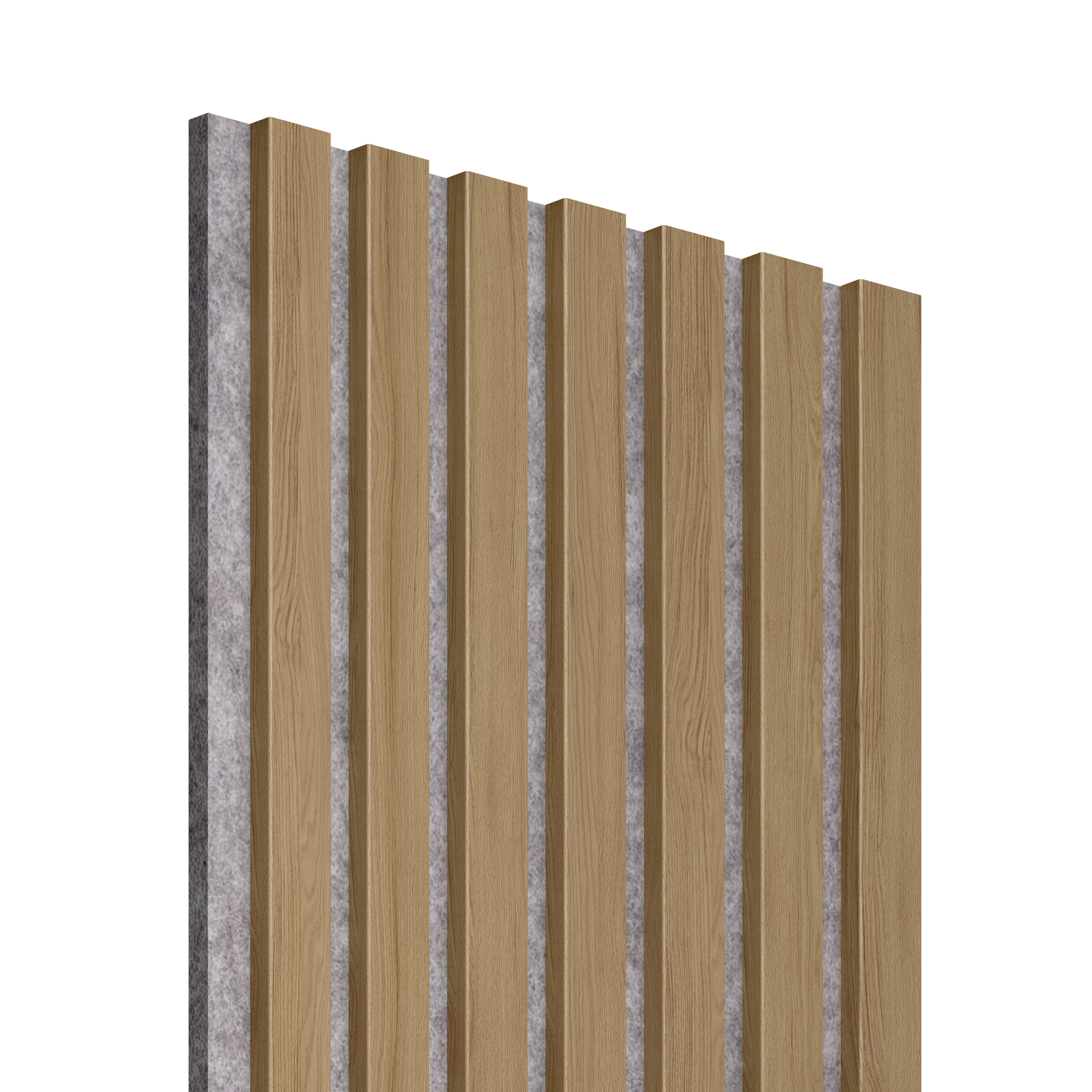 Panele ścienne 3D Lamel na szarym filcu 265x30 cm Dąb 7 lameli - 4