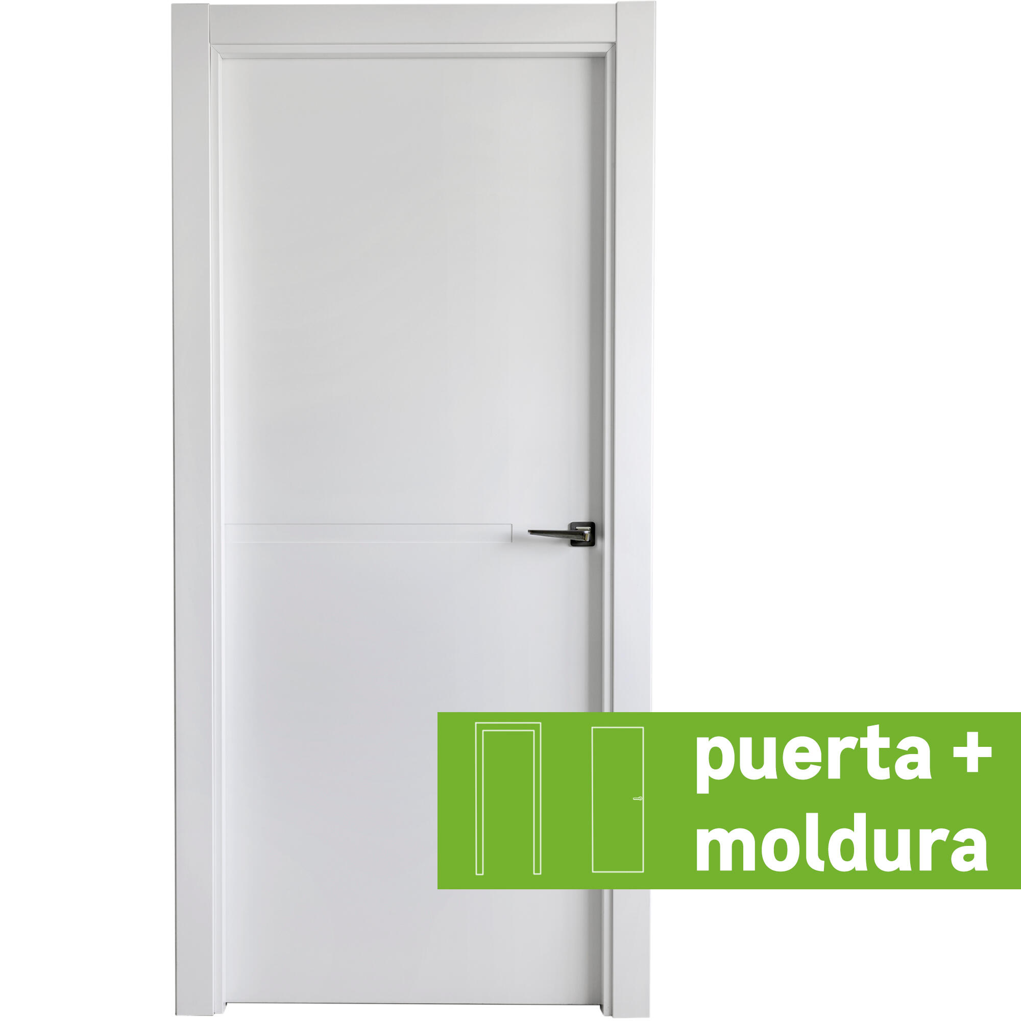 Conjunto puerta denver bl blanco line apertura izda 92.5cm + tapeta