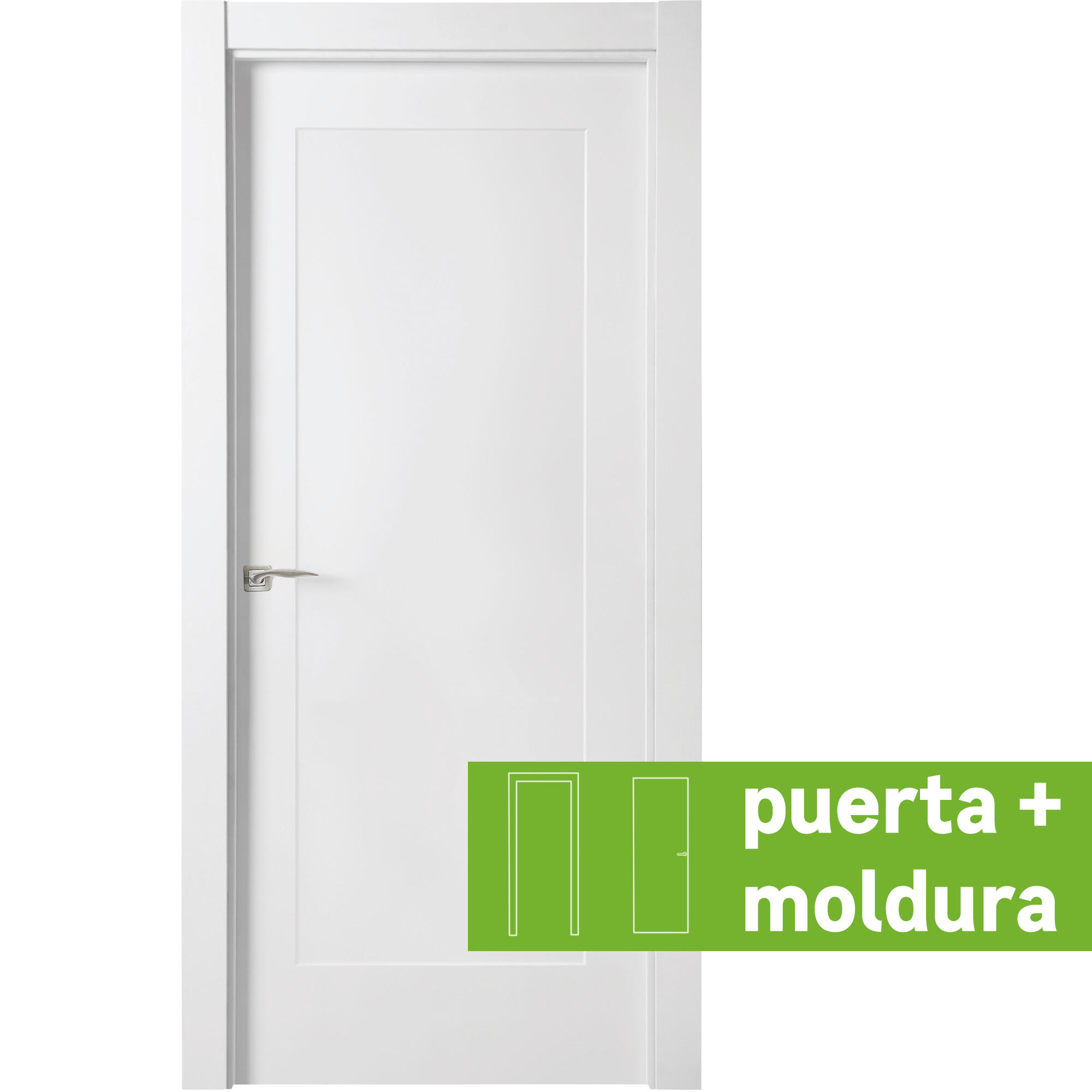 Conjunto puerta tacoma blanco line plus apertura dcha 72.5cm + tapeta