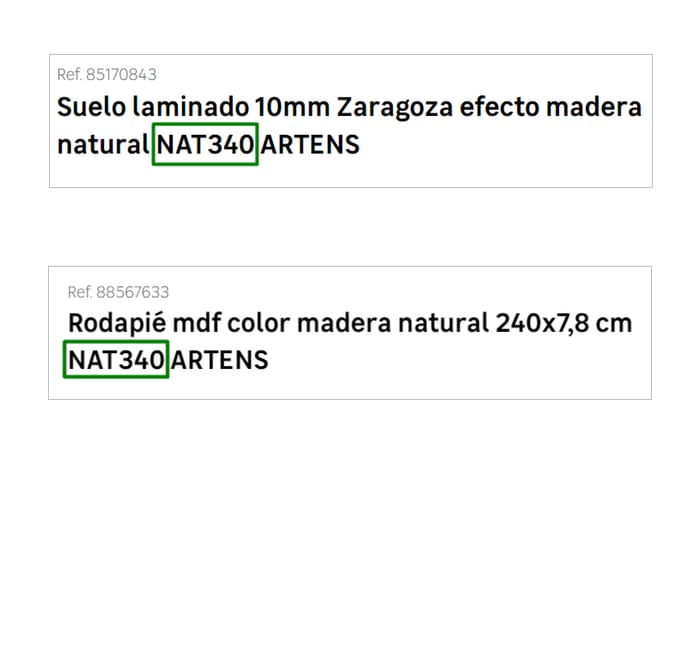 término complementarios rodapiés