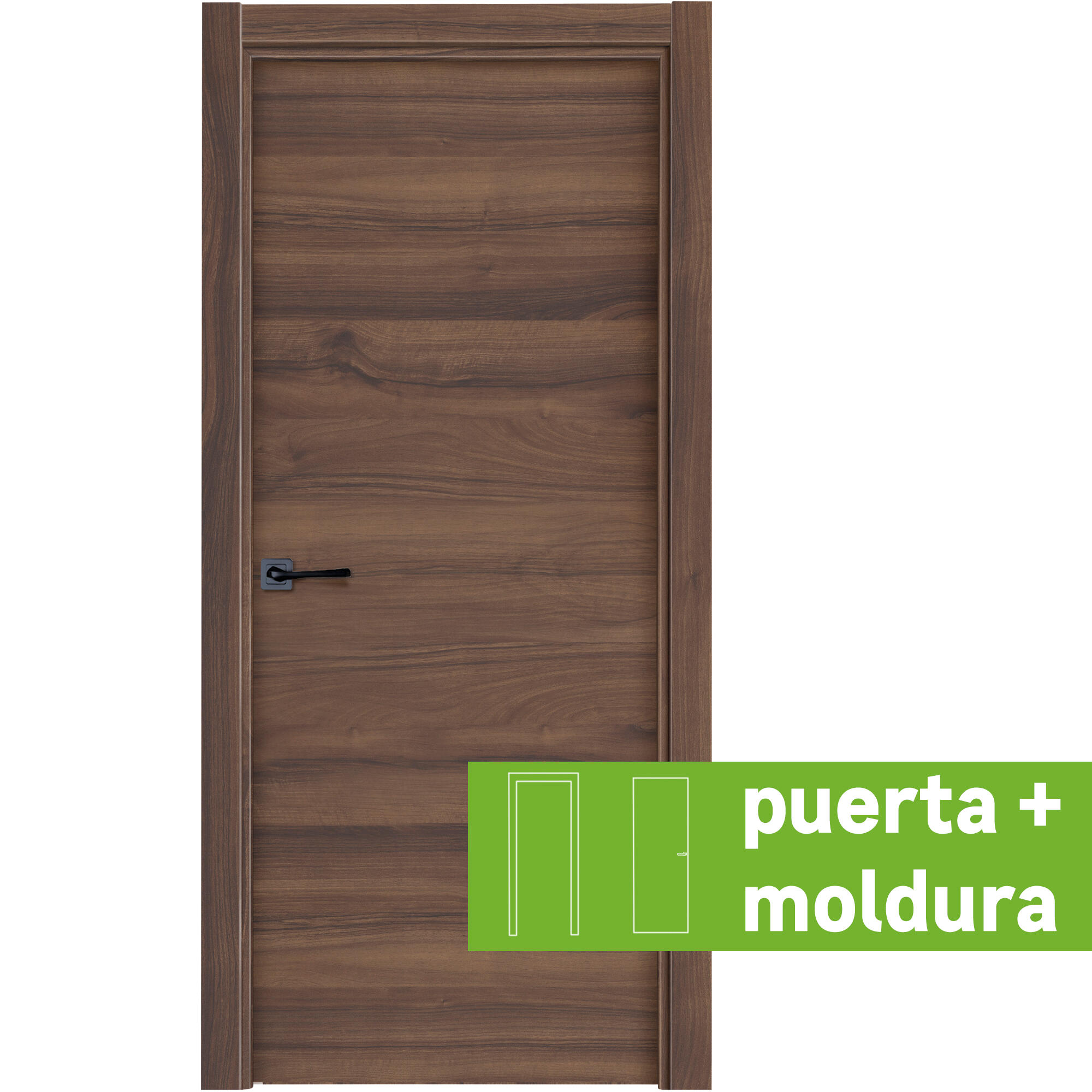 Conjunto puerta oslo nogal usa line nogal apertura dcha 62.5cm + tapeta