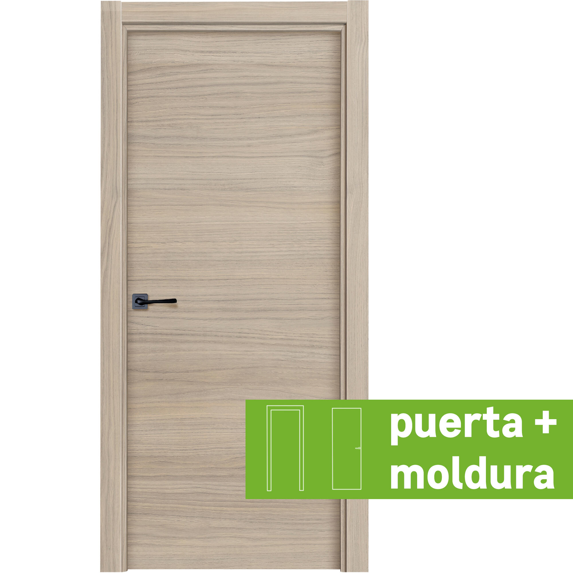 Conjunto puerta oslo loft roble line apertura izquierda 72.5cm + tapeta