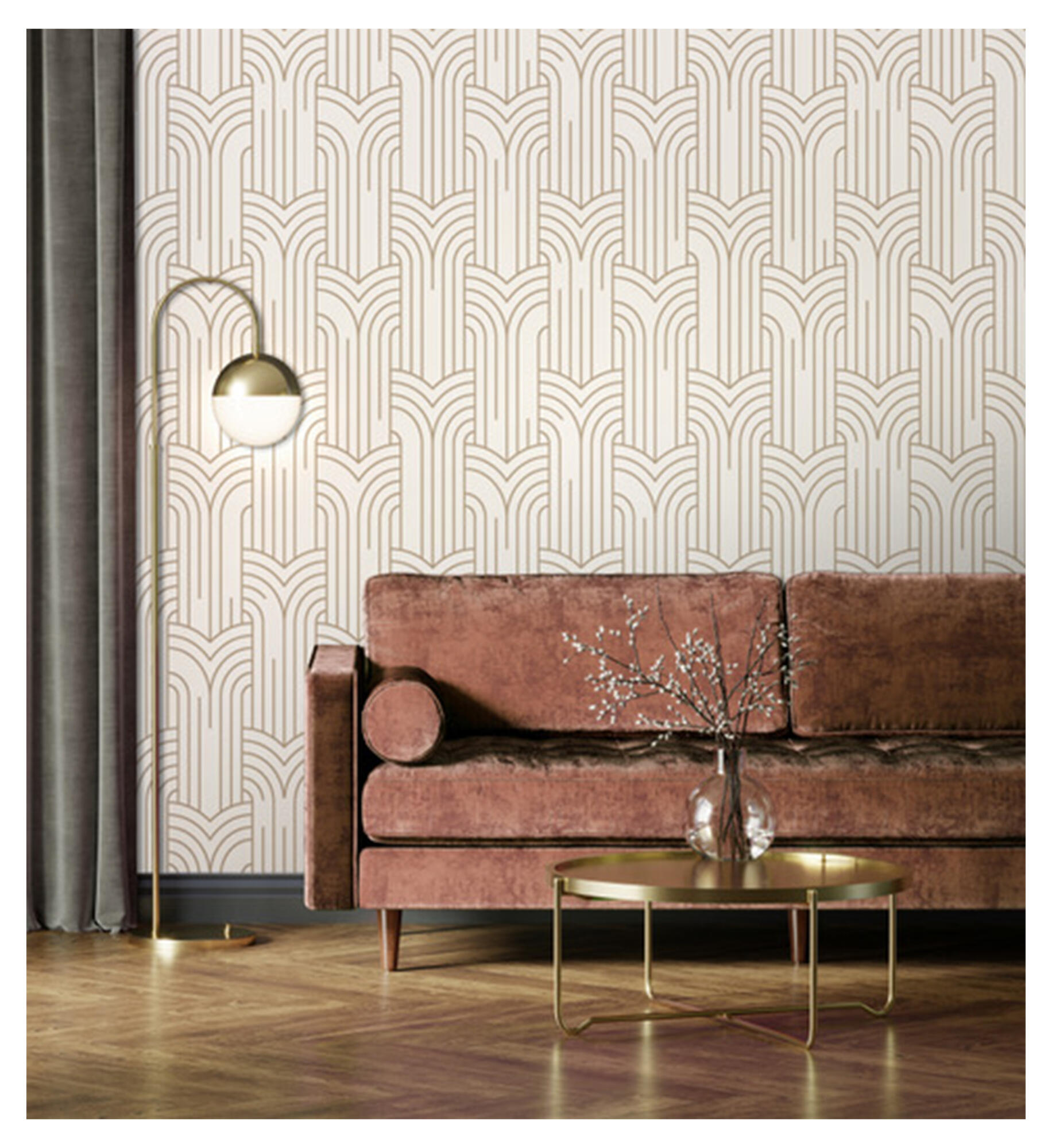 Papel pintado vinilo aplicación cola en pared geométrico geometrico 8342 amarillo ugepa 53cmx10m lavable