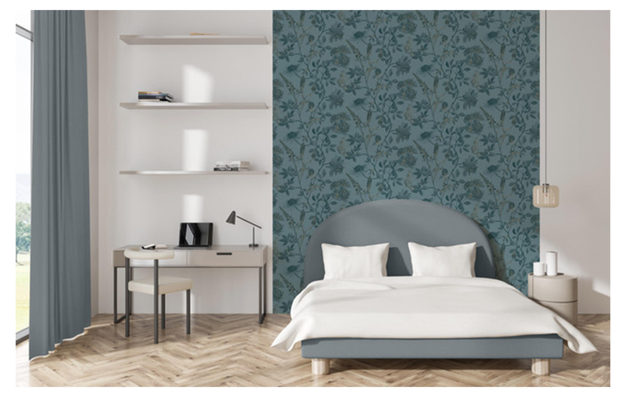 Papel pintado vinilo naturaleza hojas 8323 verde