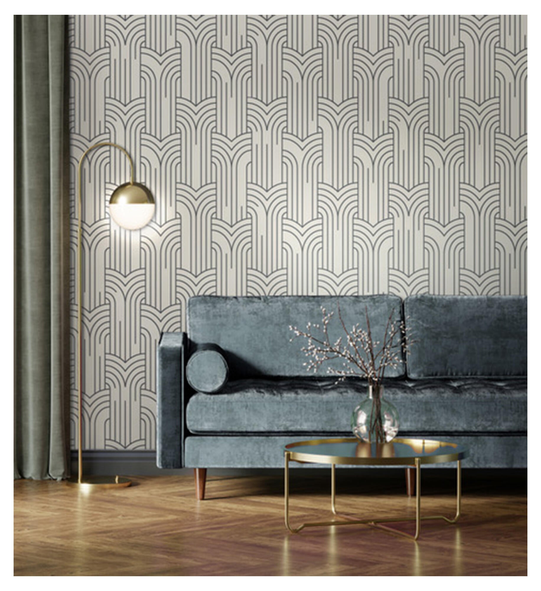 Papel pintado vinilo geométrico geometrico 8343 blanco